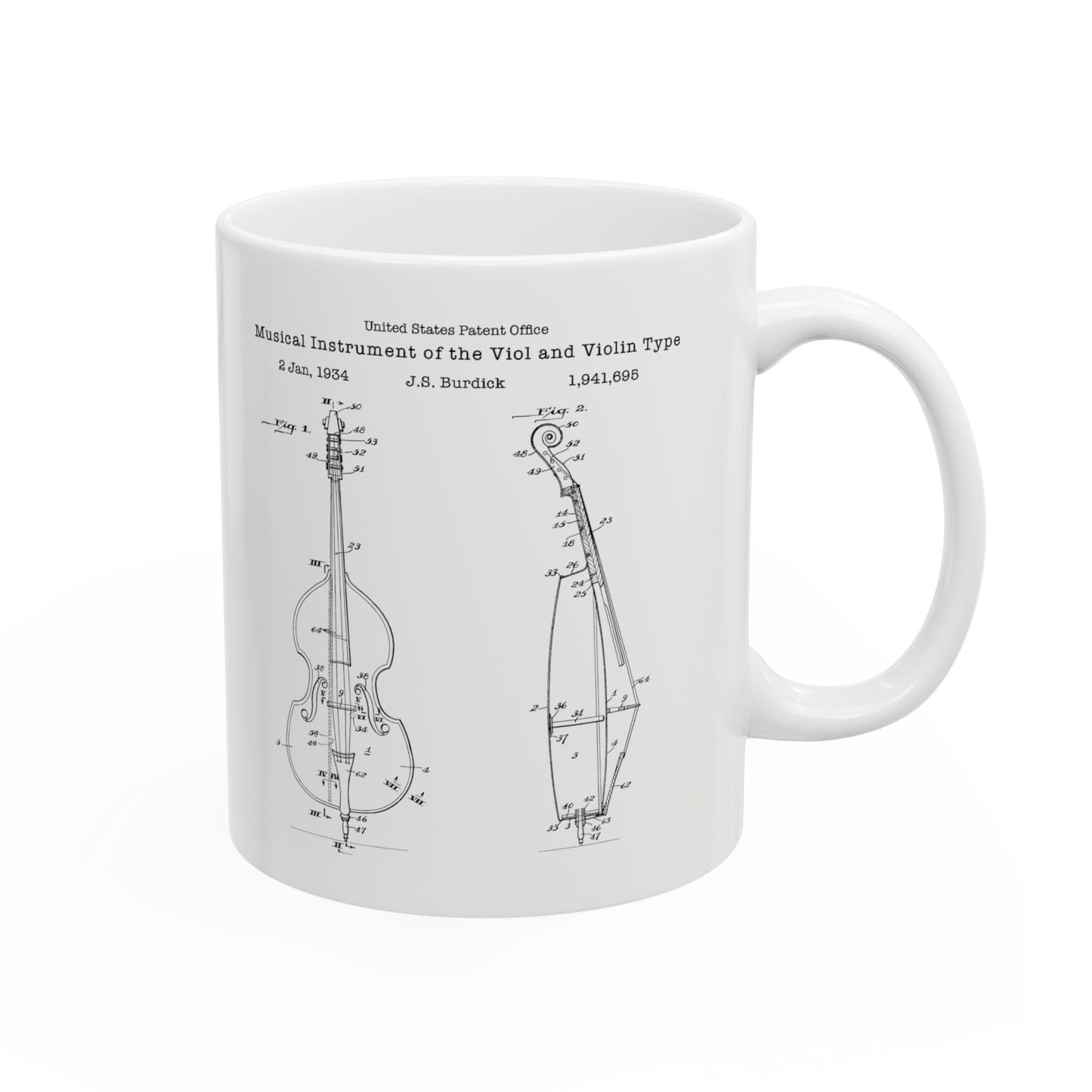Antique cello stringed musical instrument patent from the US Patent Office. Perfect gift for any cellist music lover musician cello player