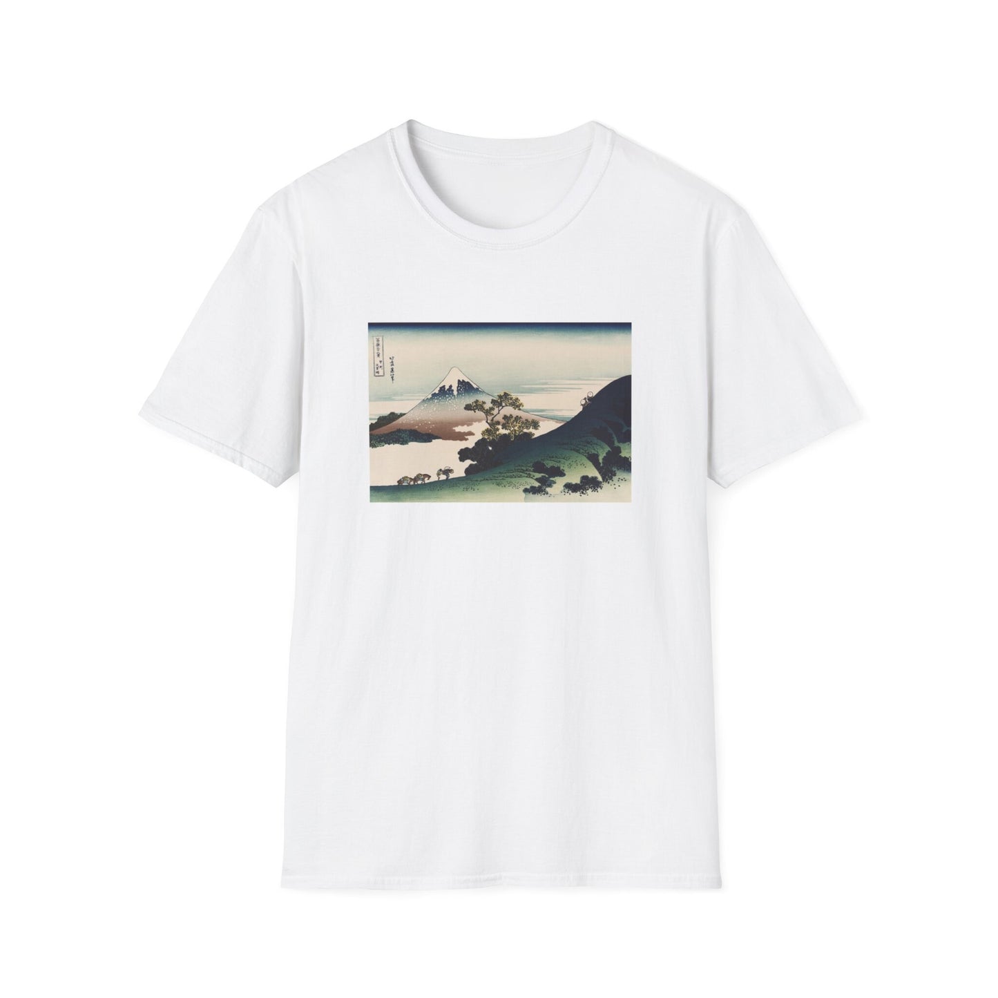 08 Inume Pass, Koshu by Katsushika Hokusai view of Mt Fuji T shirt from famous Japanese woodblock print
