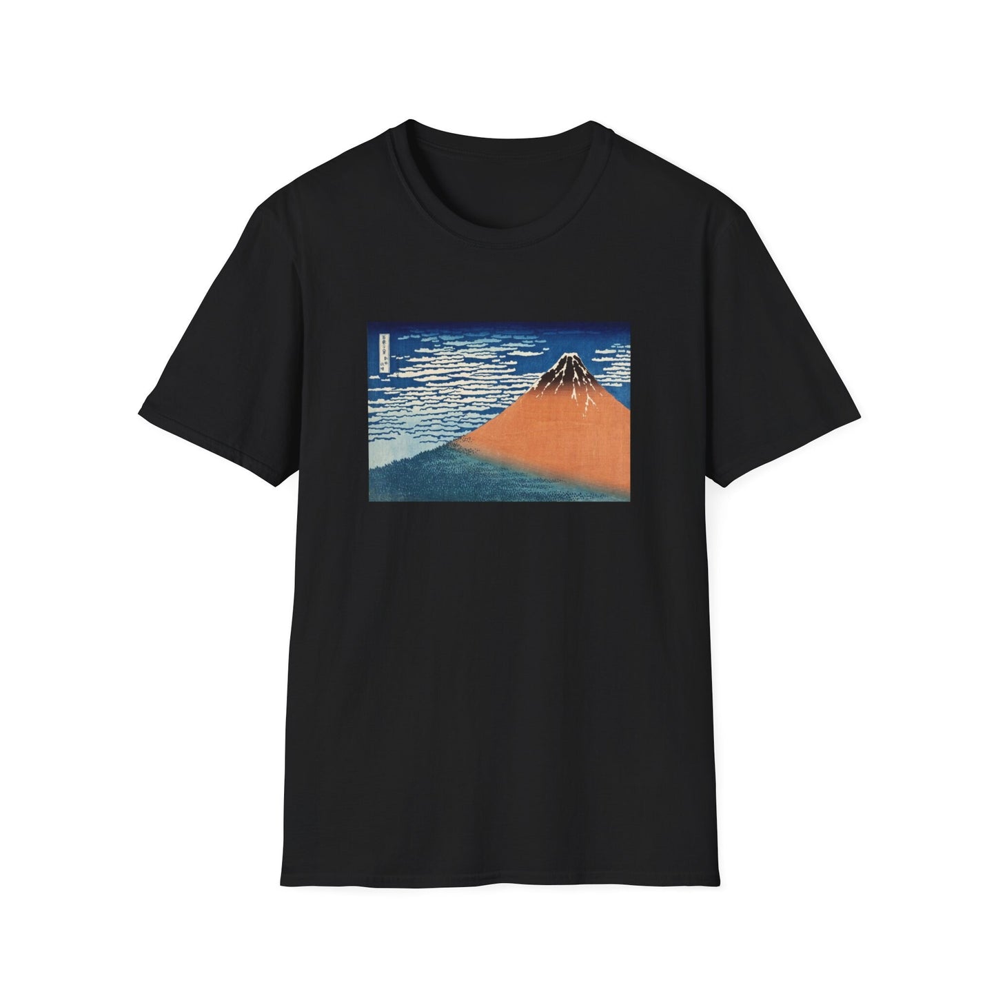 Fine Wind, Clear Morning by Katsushika Hokusai view of Mt Fuji T shirt from famous Japanese woodblock print