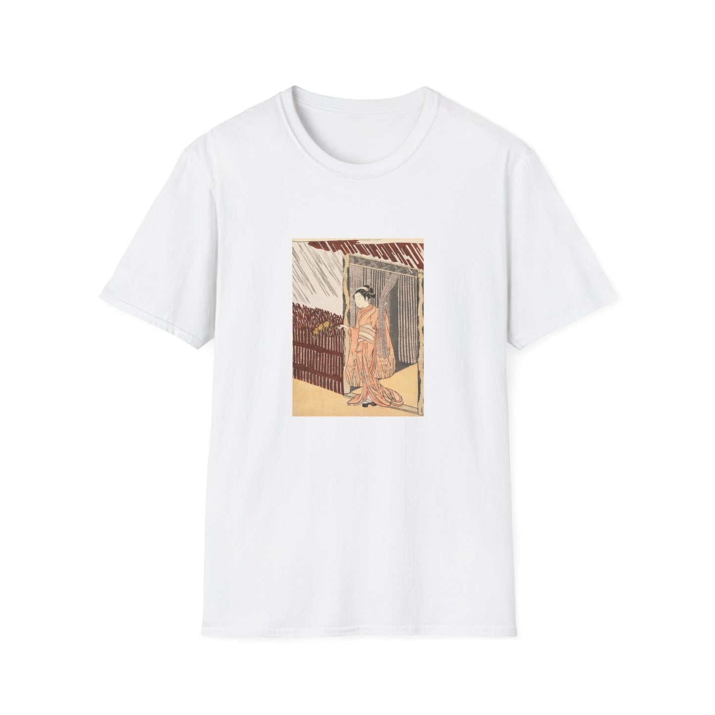 A Girl Dressing in Pink by Suzuki Harunobu , Japanese woodblock print T shirt