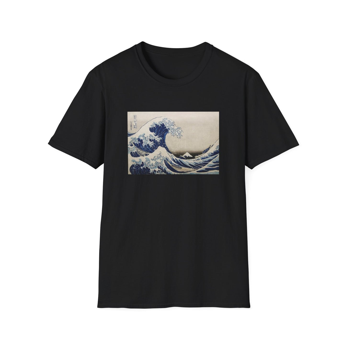 Great Wave off Kanagawa by Hokusai view of Mount Fuji T shirt from famous Japanese woodblock print