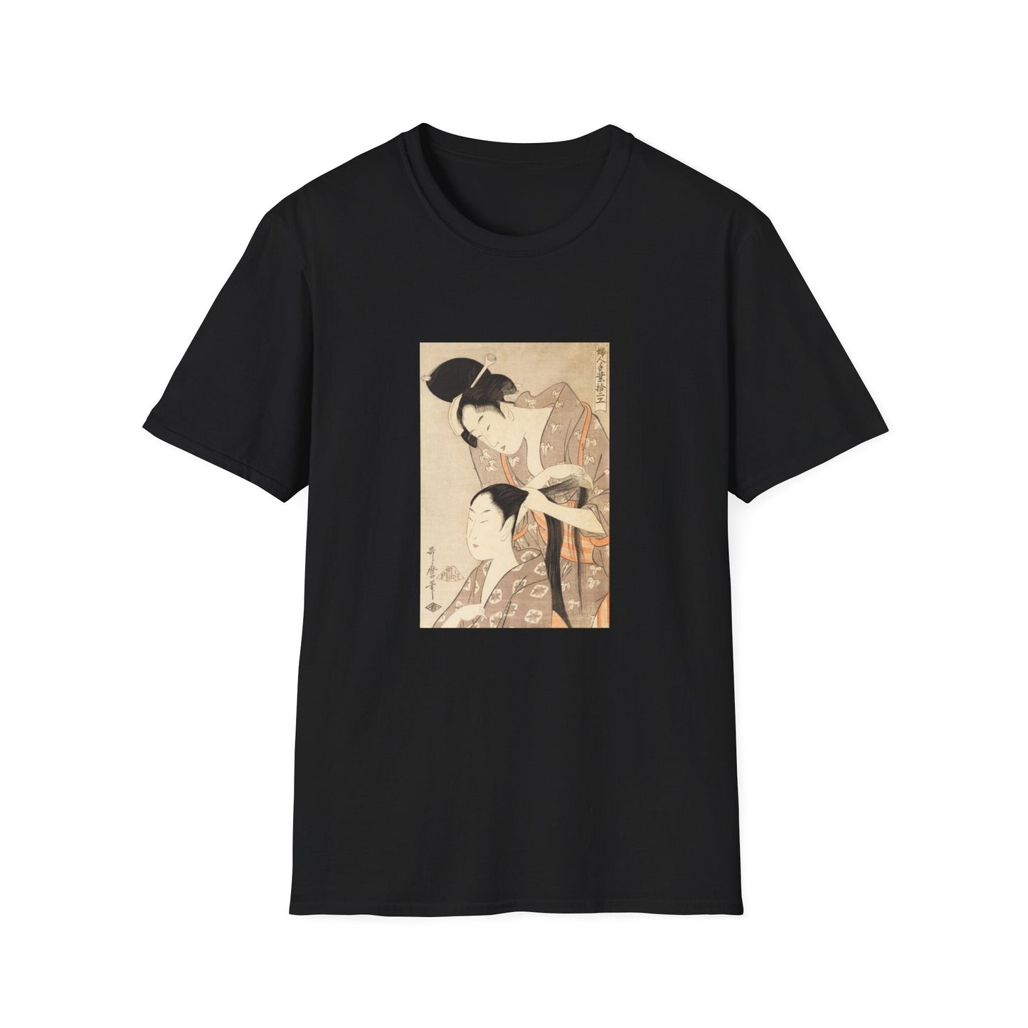 The Hairdresser by Kitagawa Utamaro Famous Japanese woodblock print T shirt