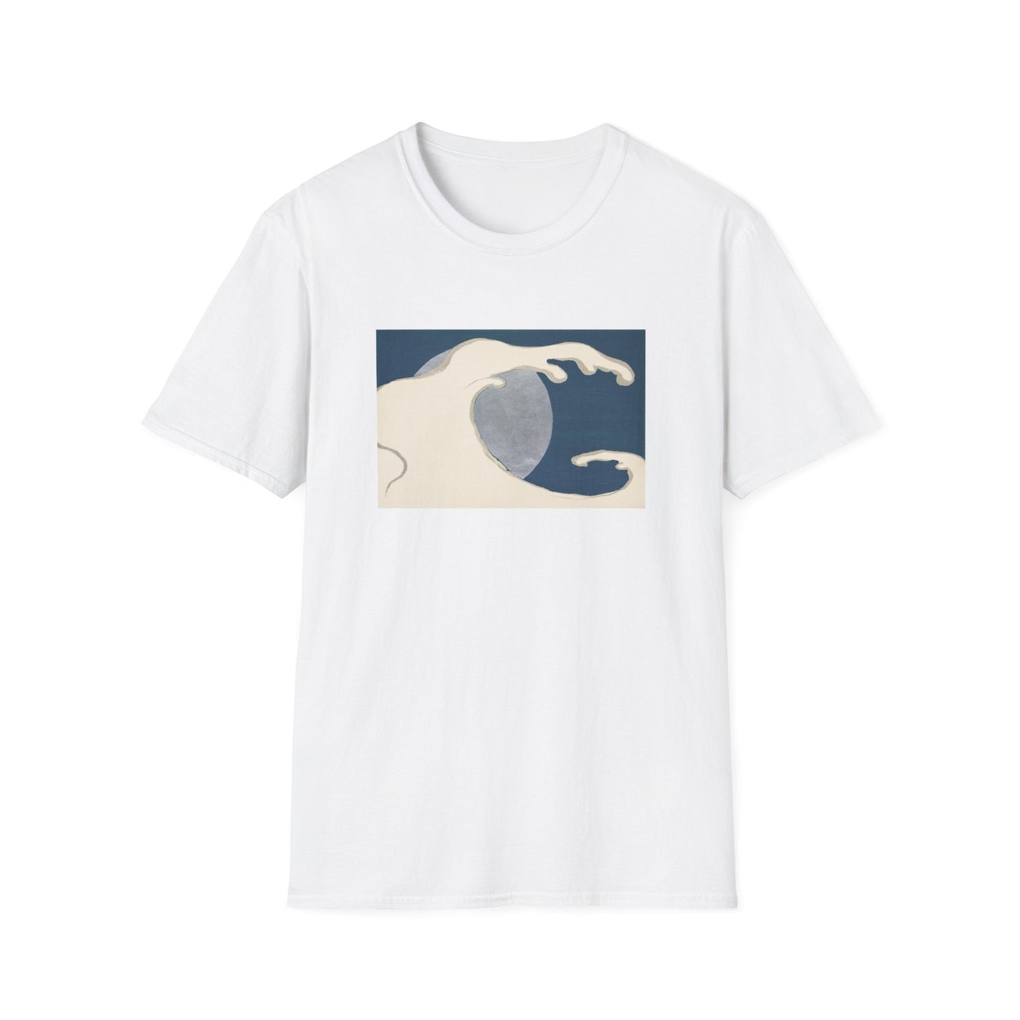 Kamisaka Sekka artist; Waves and sun from Momoyogusa Flowers of a Hundred Generations T shirt from famous Japanese woodblock print