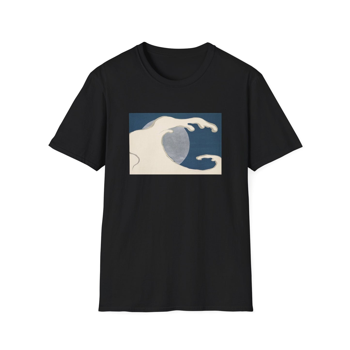 Kamisaka Sekka artist; Waves and sun from Momoyogusa Flowers of a Hundred Generations T shirt from famous Japanese woodblock print