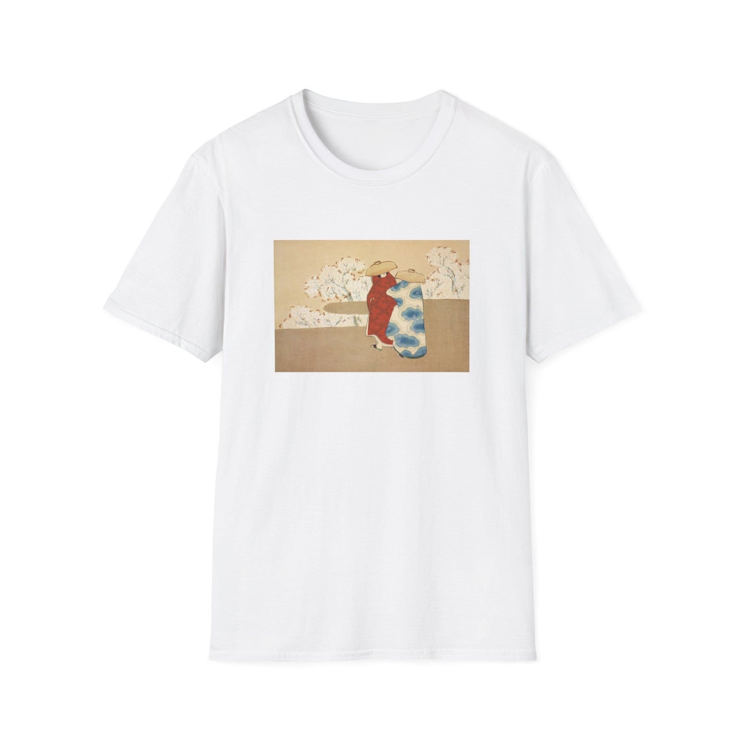 Kamisaka Sekka artist; Hanami season from Momoyogusa Flowers of a Hundred Generations T shirt from famous Japanese woodblock print