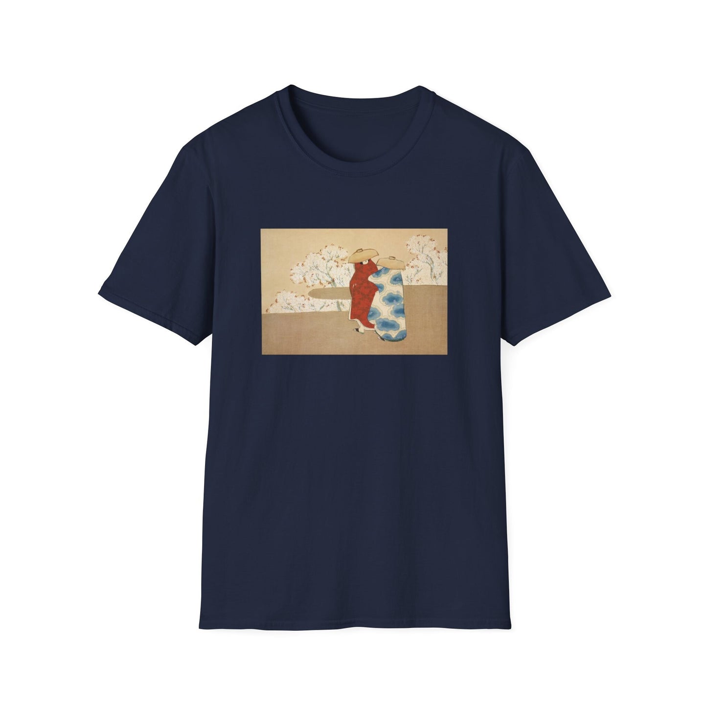 Kamisaka Sekka artist; Hanami season from Momoyogusa Flowers of a Hundred Generations T shirt from famous Japanese woodblock print