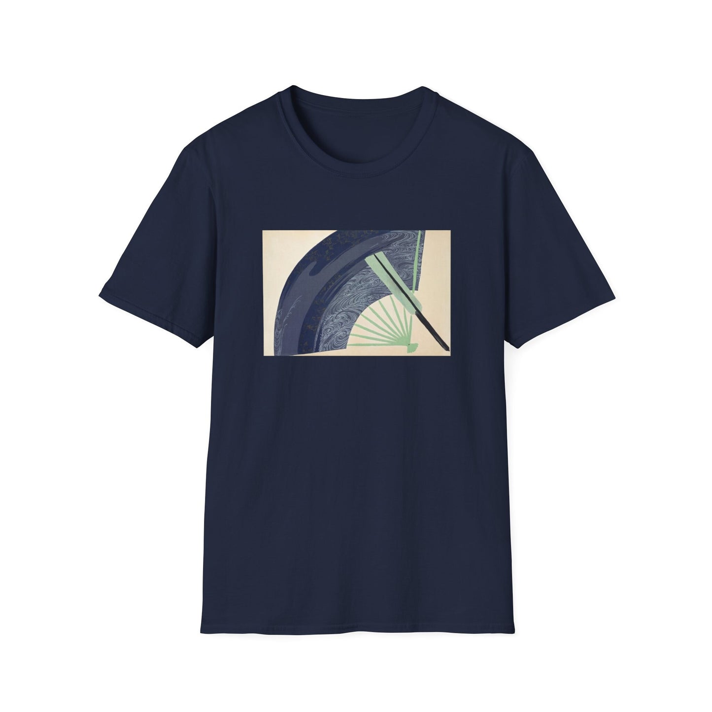 Kamisaka Sekka artist; Fan from Momoyogusa Flowers of a Hundred Generations T shirt from famous Japanese woodblock print
