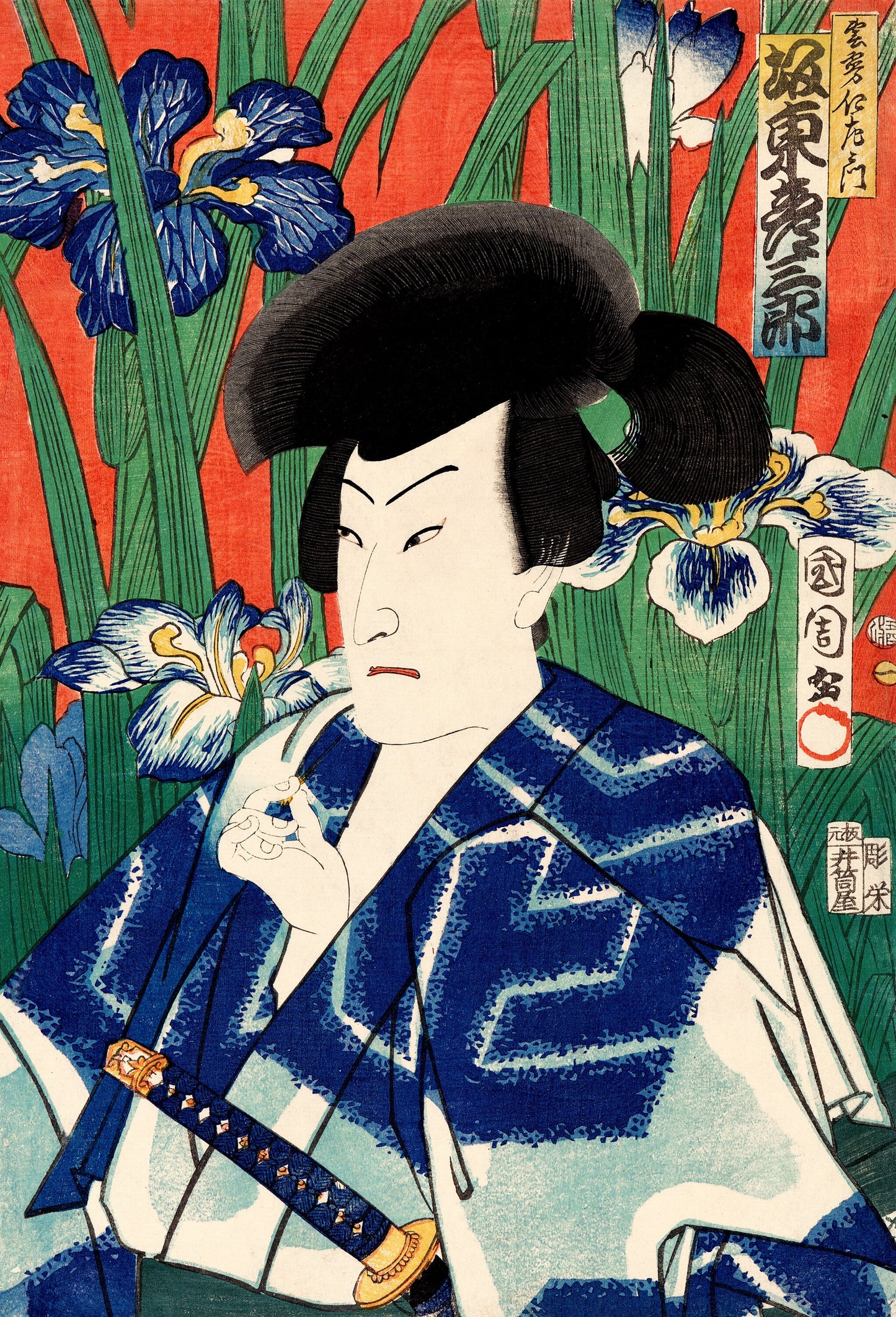 a painting of a woman with a flower in her hair