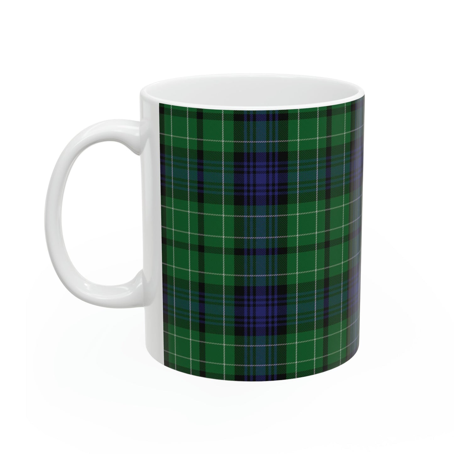 Abercrombie. The elegant and colourful tartan on this mug is taken from the Scottish Register of Tartans based in Scotland.
