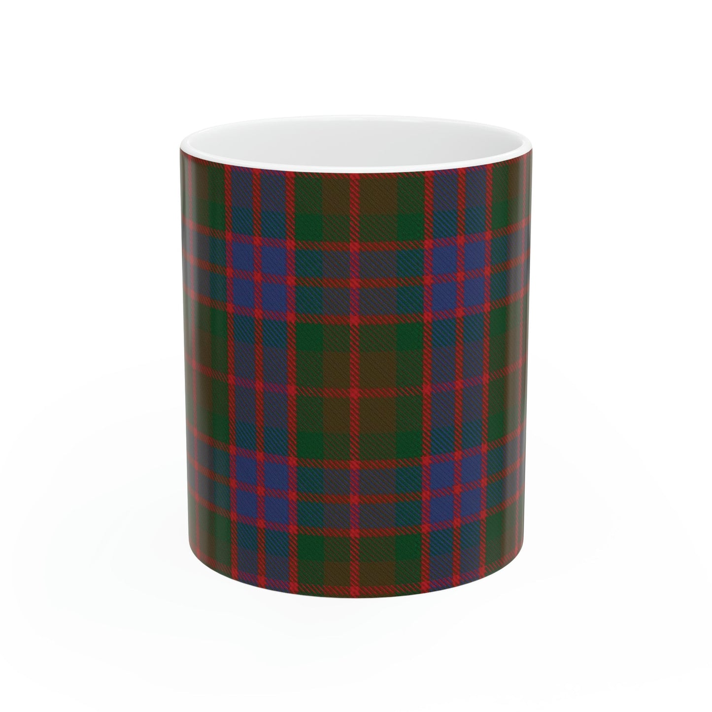 Fraser hunting. The elegant and colourful tartan on this mug is taken from the Scottish Register of Tartans based in Scotland.