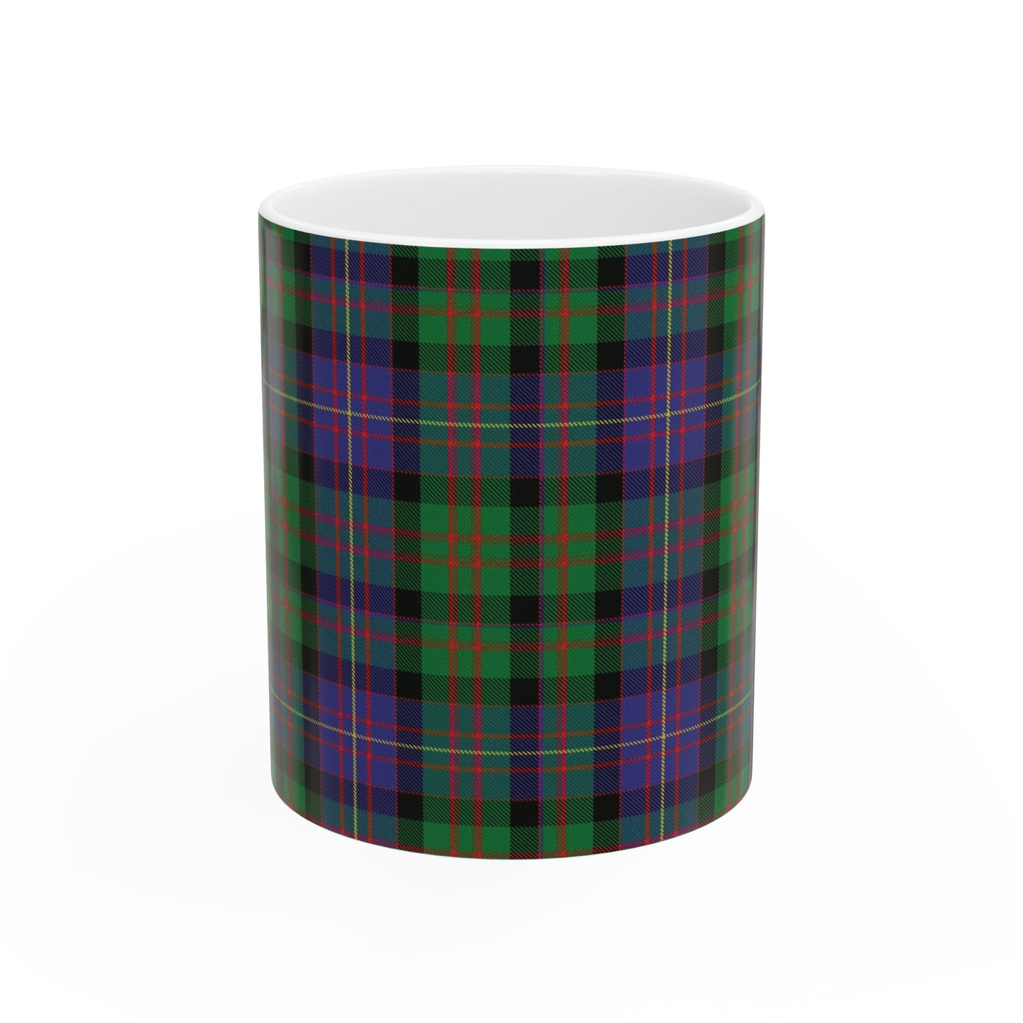 Cameron of Erracht. The elegant and colourful tartan on this mug is taken from the Scottish Register of Tartans based in Scotland.