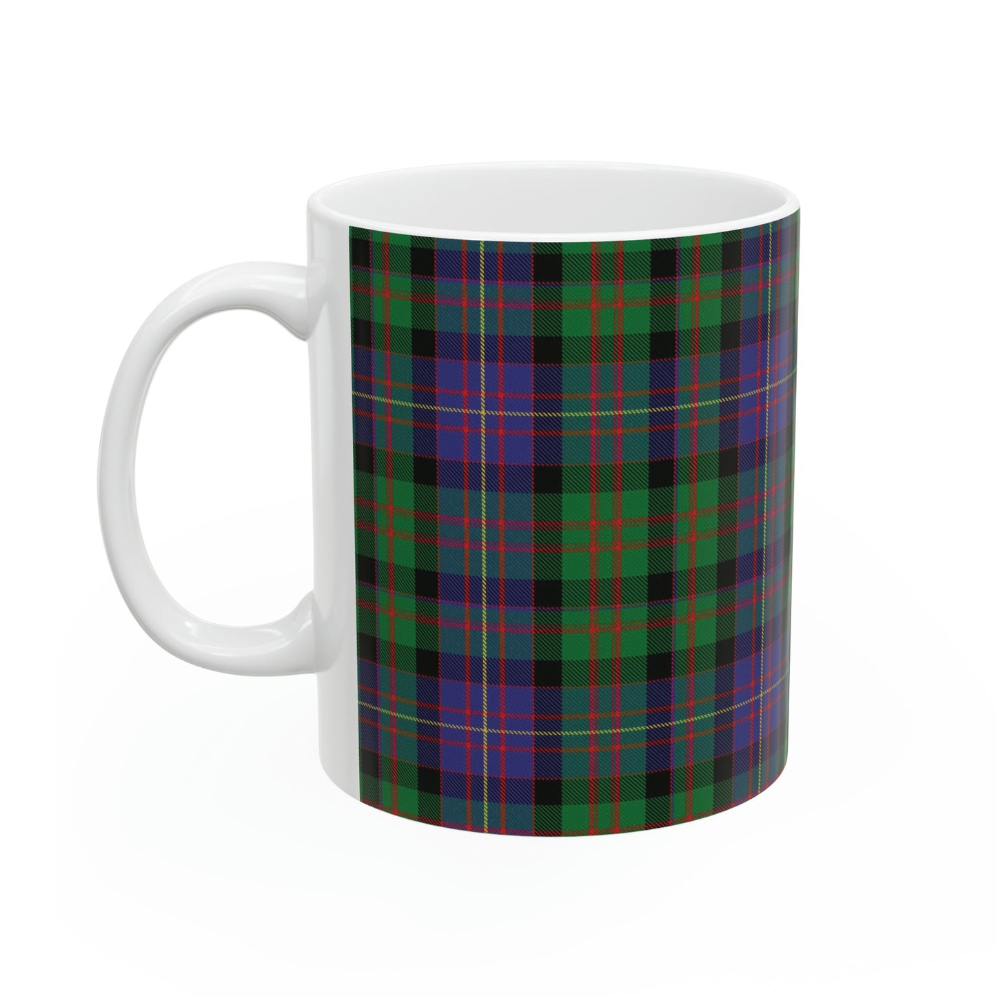 Cameron of Erracht. The elegant and colourful tartan on this mug is taken from the Scottish Register of Tartans based in Scotland.