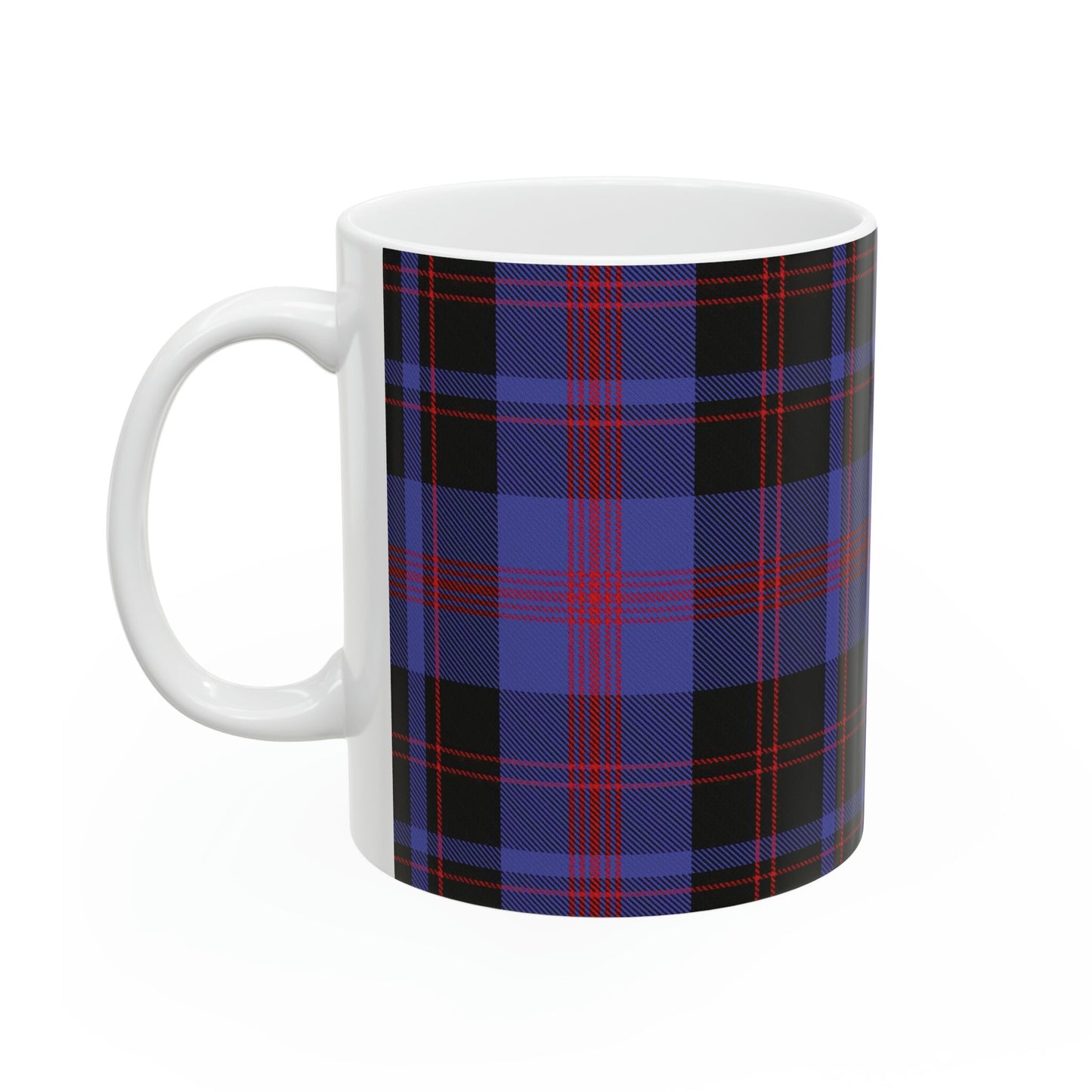 Angus. The elegant and colourful tartan on this mug is taken from the Scottish Register of Tartans based in Scotland.