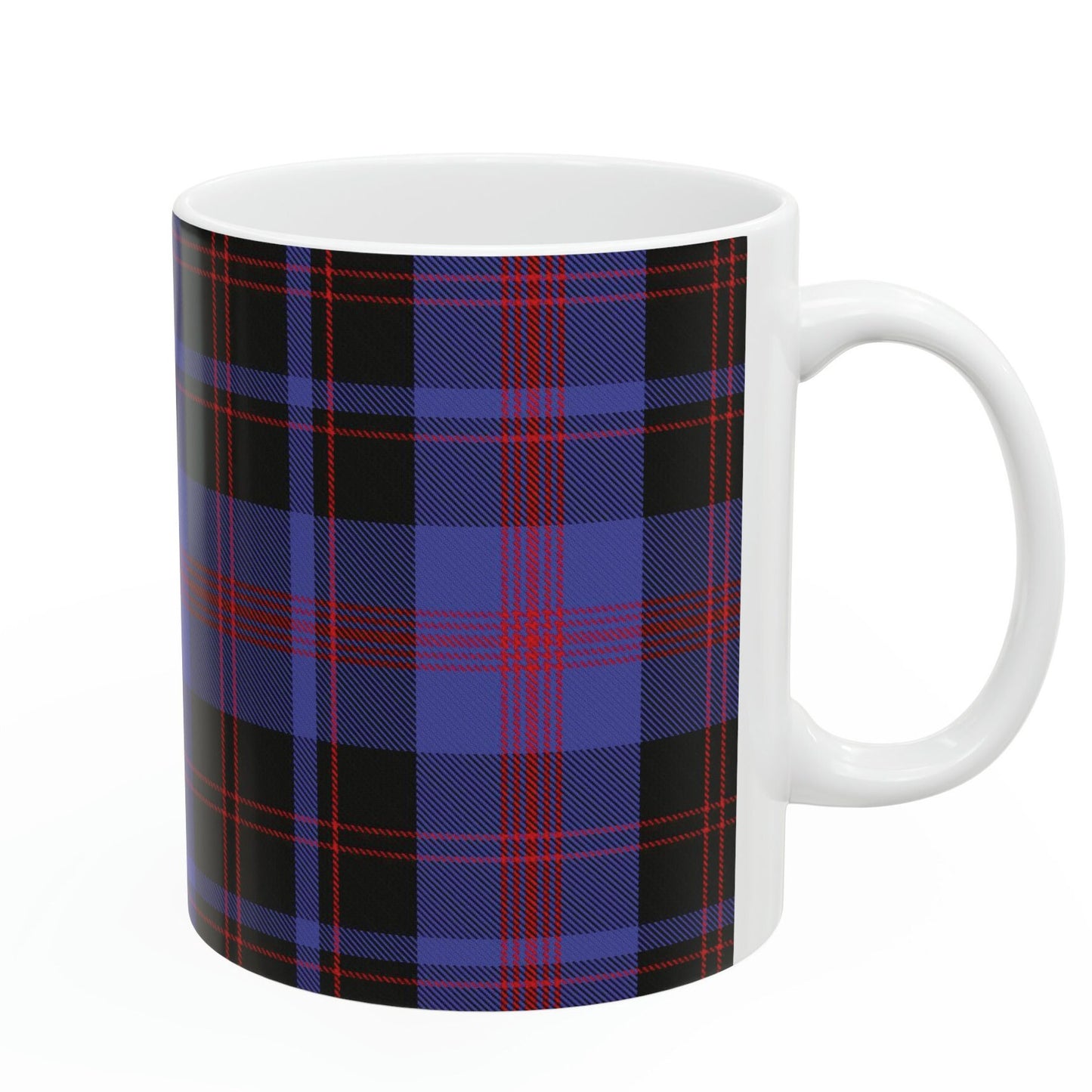 Angus. The elegant and colourful tartan on this mug is taken from the Scottish Register of Tartans based in Scotland.