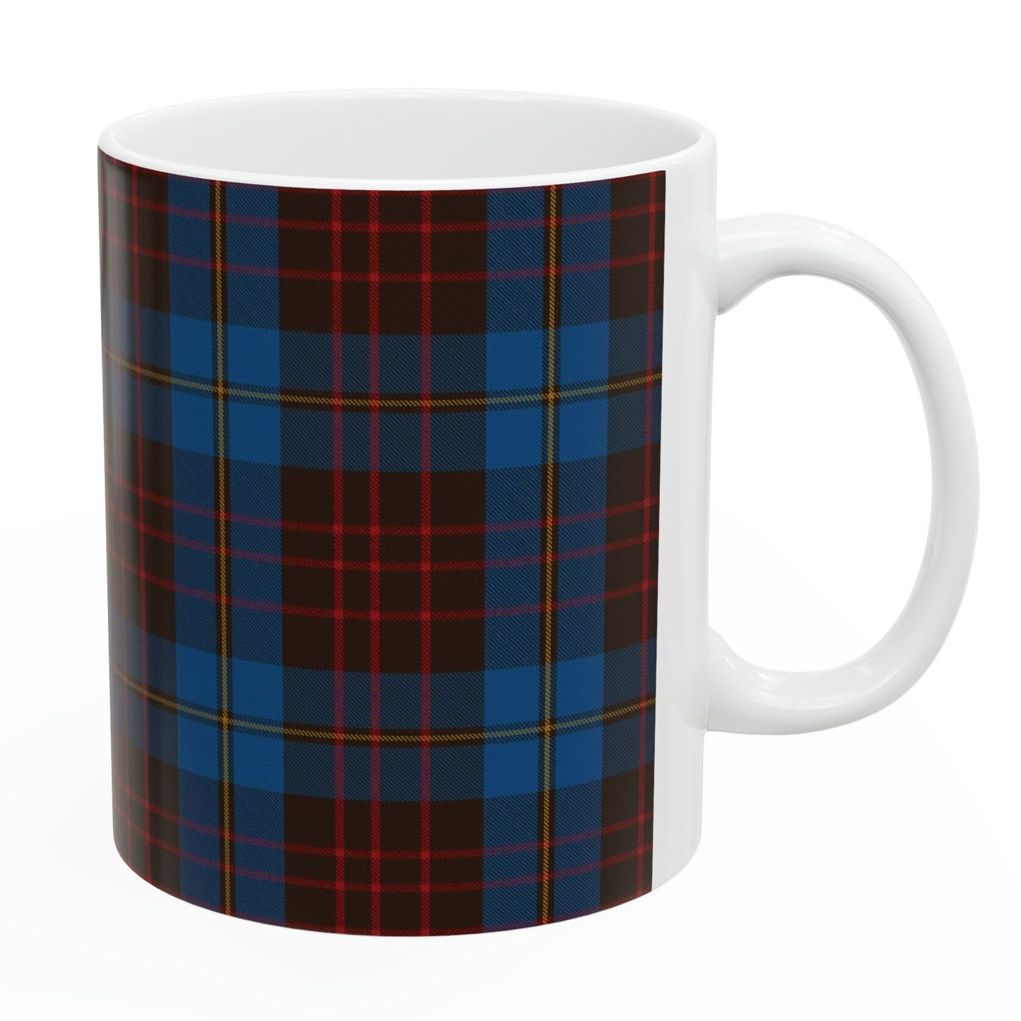 Cameron hunting. The elegant and colourful tartan on this mug is taken from the Scottish Register of Tartans based in Scotland.