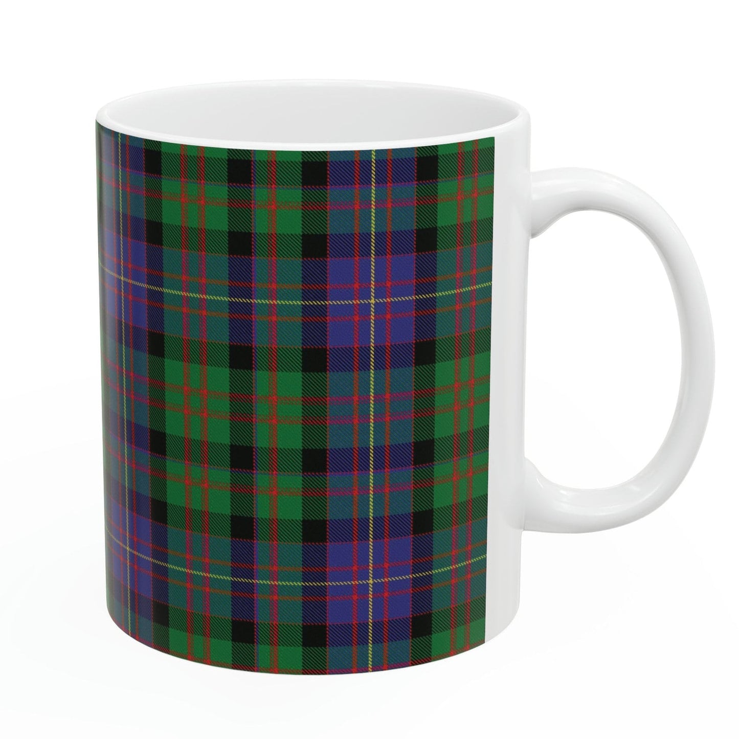 Cameron of Erracht. The elegant and colourful tartan on this mug is taken from the Scottish Register of Tartans based in Scotland.