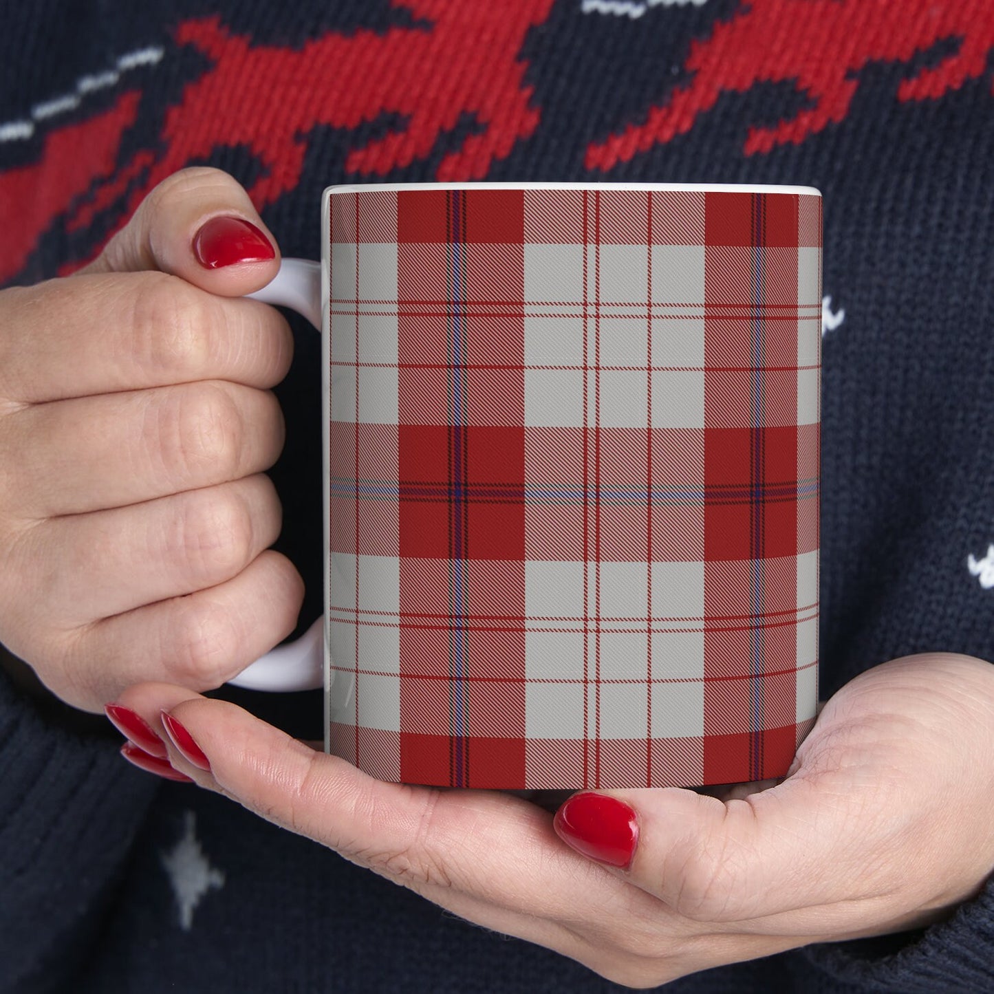 Cunningham dress. The elegant and colourful tartan on this mug is taken from the Scottish Register of Tartans based in Scotland.