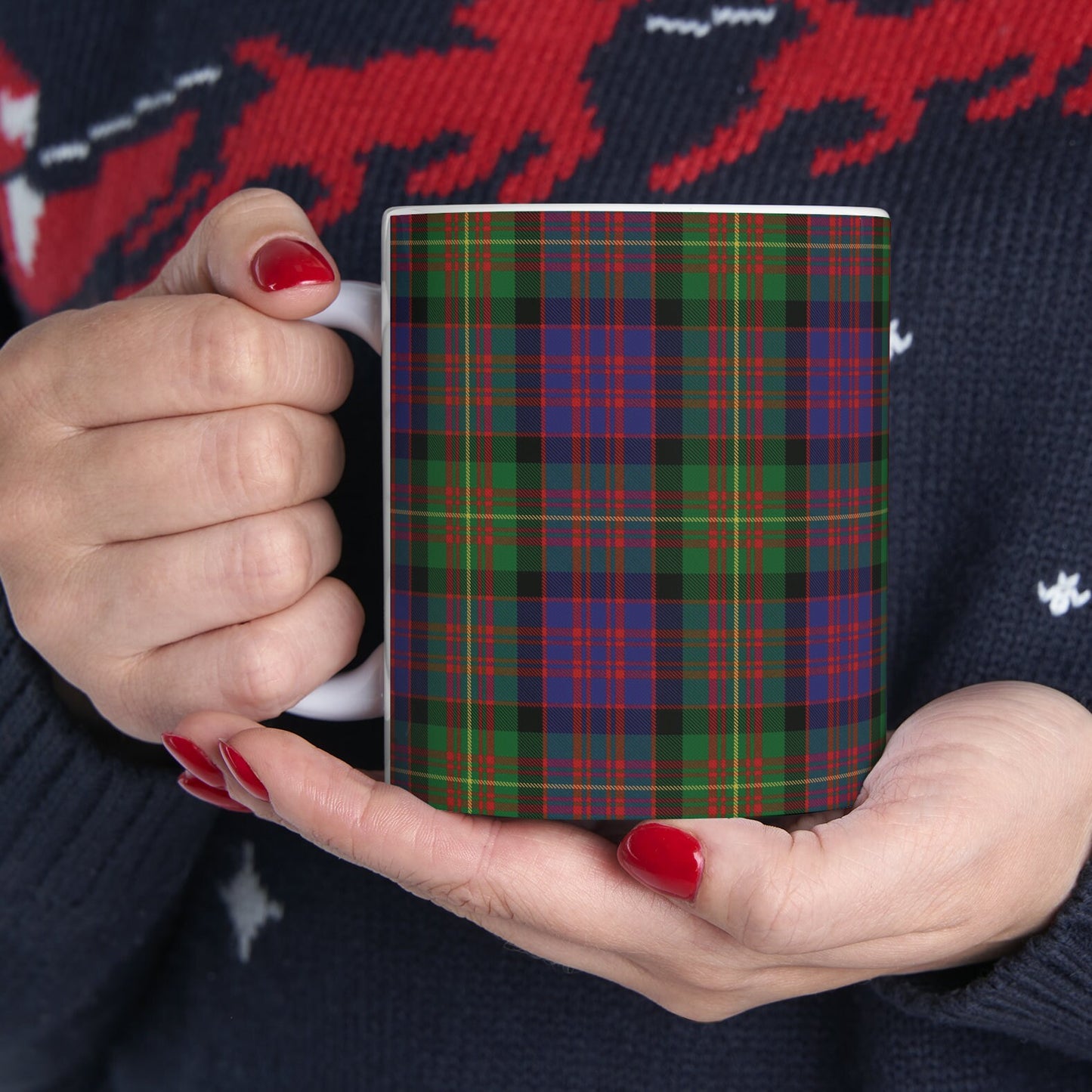 Carnegie clan. The elegant and colourful tartan on this mug is taken from the Scottish Register of Tartans based in Scotland.