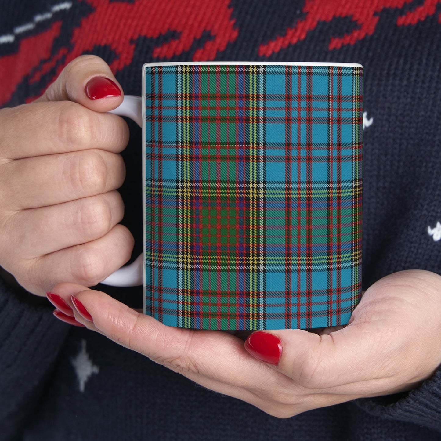 Anderson. The elegant and colourful tartan on this mug is taken from the Scottish Register of Tartans based in Scotland.