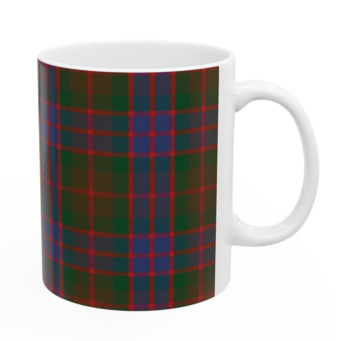 Fraser hunting. The elegant and colourful tartan on this mug is taken from the Scottish Register of Tartans based in Scotland.