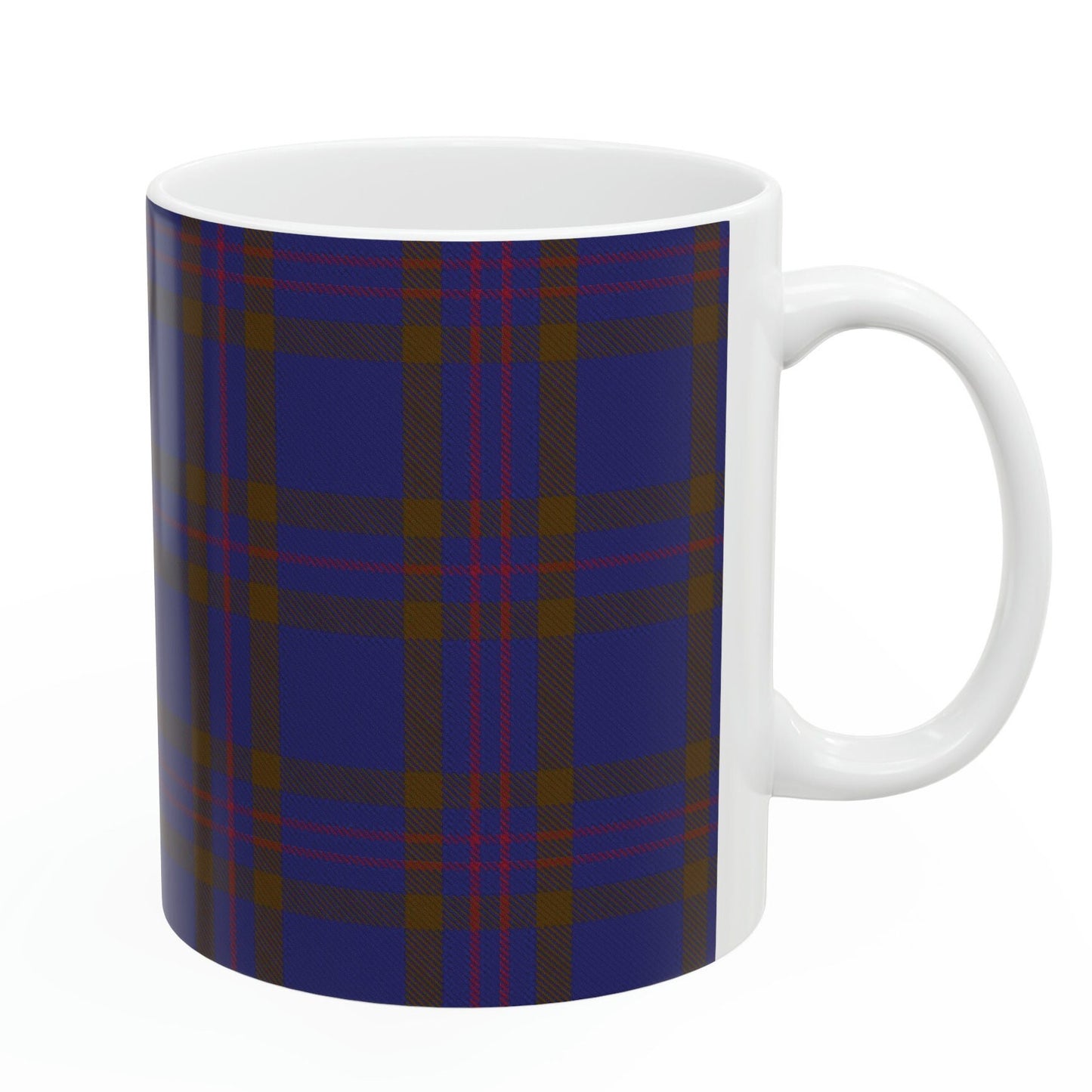 Elliot can. The elegant and colourful tartan on this mug is taken from the Scottish Register of Tartans based in Scotland.