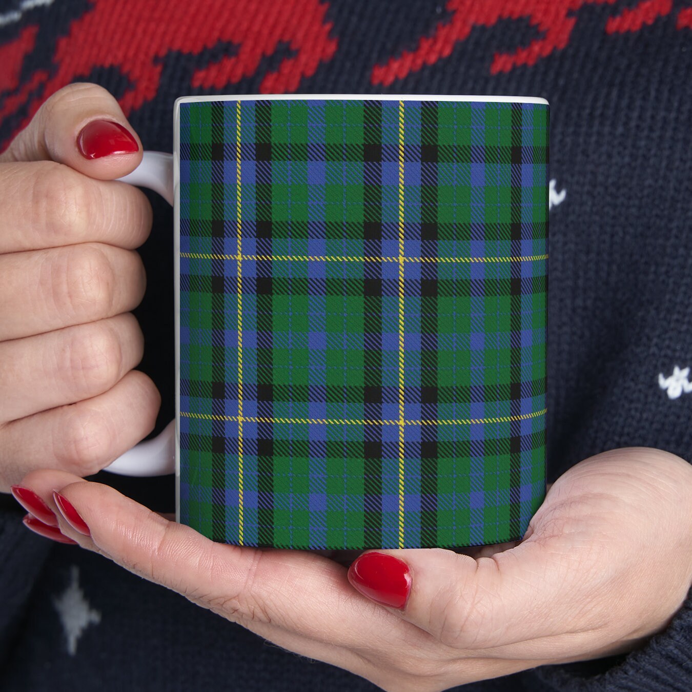 Mackay clan. The elegant and colourful tartan on this mug is taken from the Scottish Register of Tartans based in Scotland.