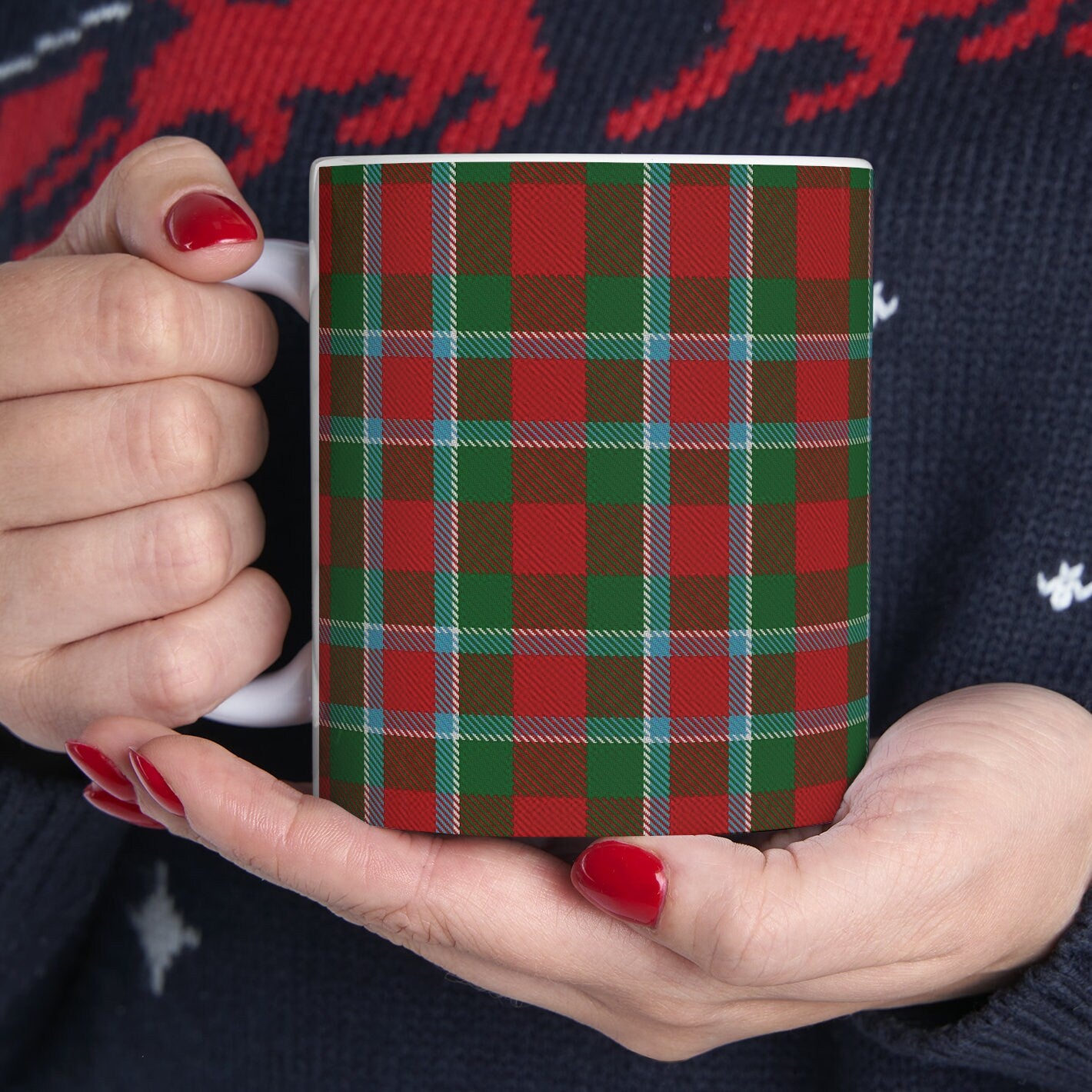 Menzies clan 2. The elegant and colourful tartan on this mug is taken from the Scottish Register of Tartans based in Scotland.