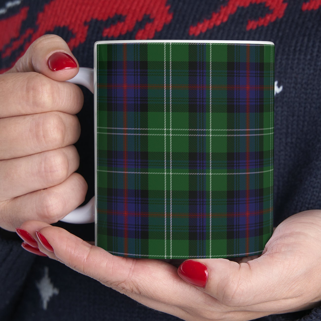 Sutherland clan. The elegant and colourful tartan on this mug is taken from the Scottish Register of Tartans based in Scotland.