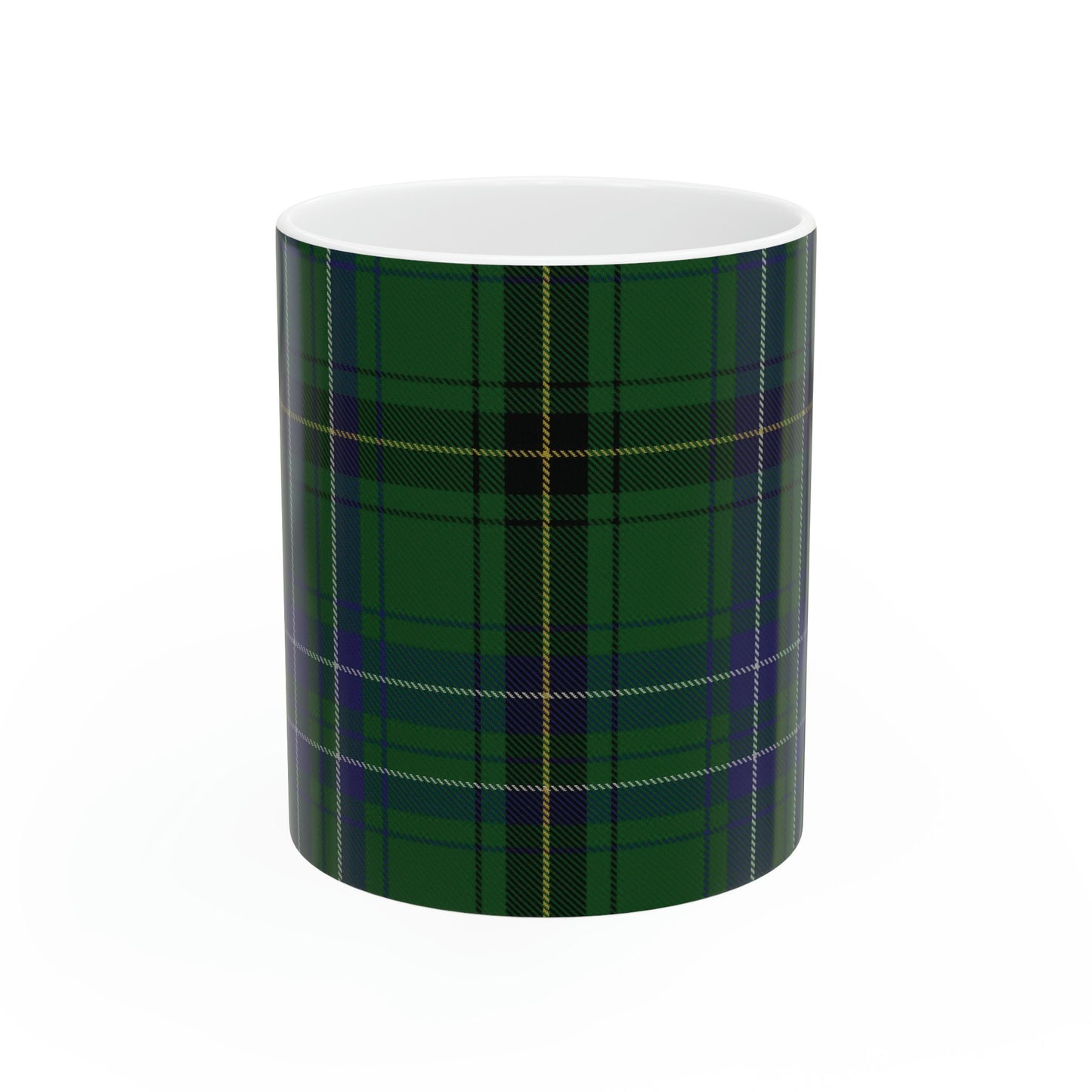 Henderson clan tartan . The elegant and colourful tartan on this mug is taken from the Scottish Register of Tartans based in Scotland.