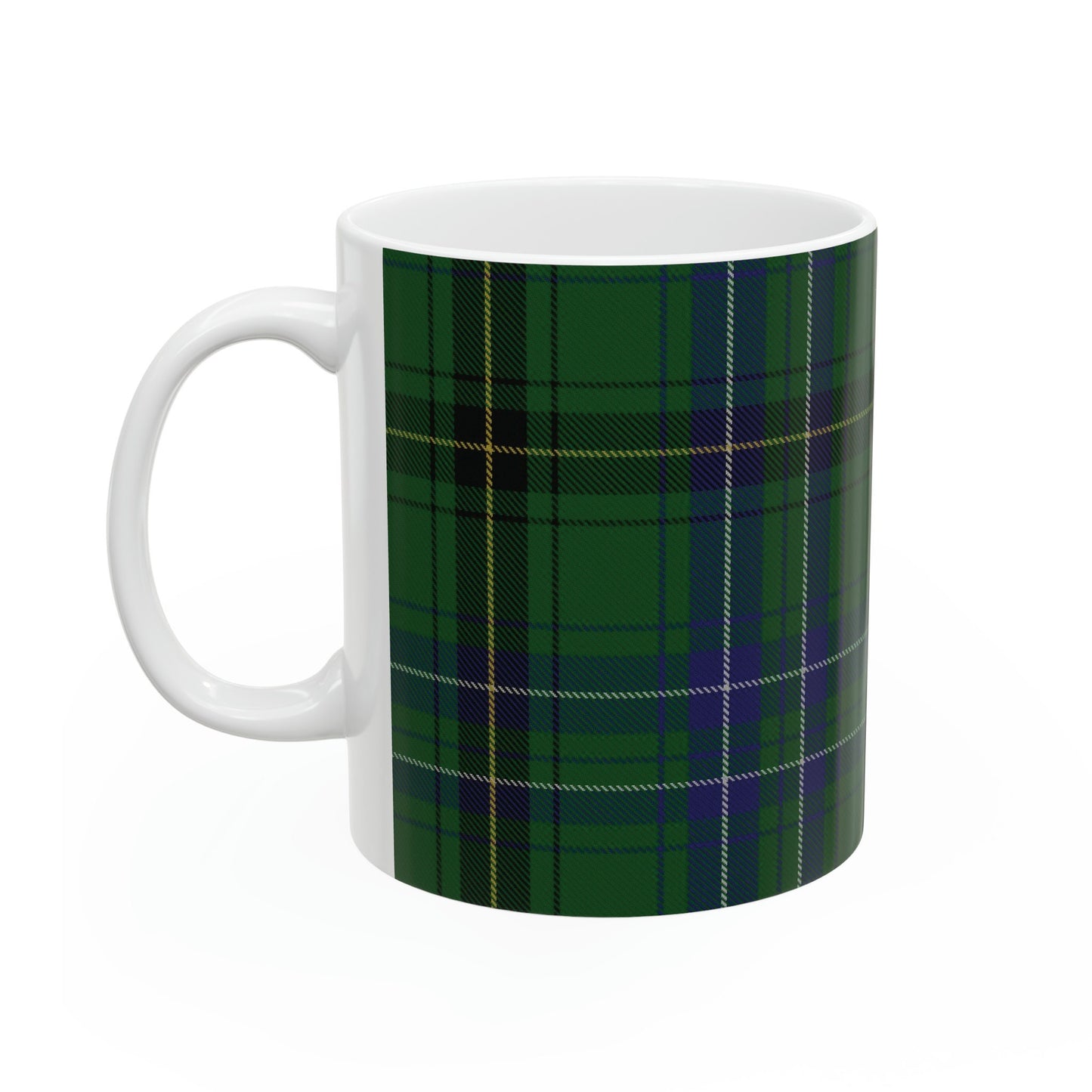 Henderson clan tartan . The elegant and colourful tartan on this mug is taken from the Scottish Register of Tartans based in Scotland.