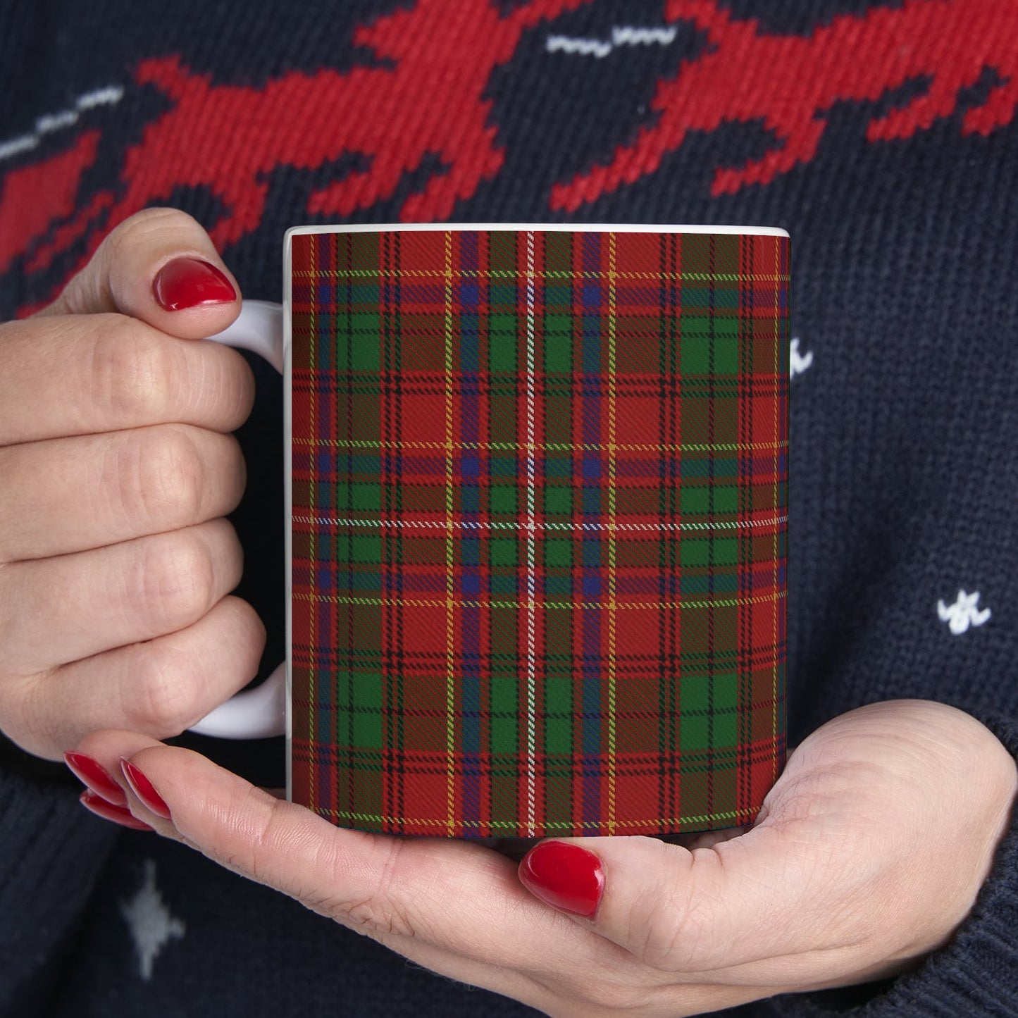 Innes clan tartan . The elegant and colourful tartan on this mug is taken from the Scottish Register of Tartans based in Scotland.