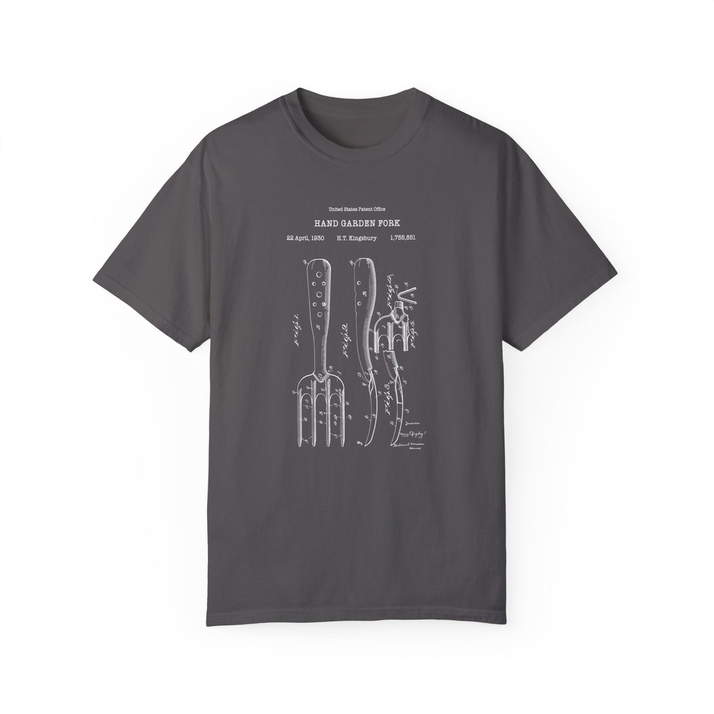 Hand garden fork patent from 1930 from the US Patent Office. An 11oz mug perfect as gift for any gardener or garden enthusiast.