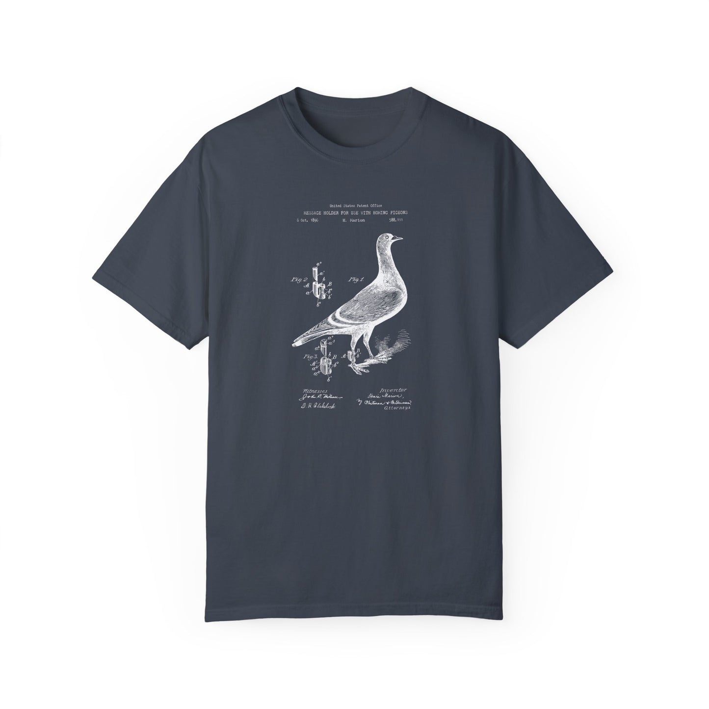 Homing pigeon message carrier from 1896 t shirt from US Patent Office . Perfect gift for pigeon fanciers, keepers, steampunk, birdwatchers