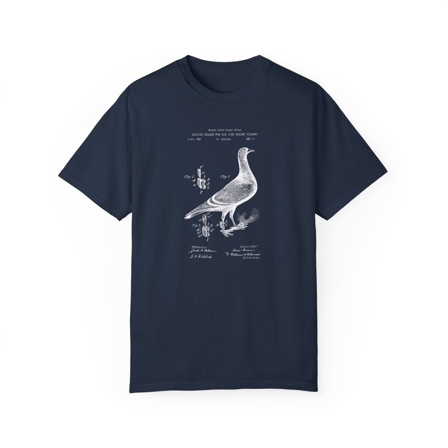 Homing pigeon message carrier from 1896 t shirt from US Patent Office . Perfect gift for pigeon fanciers, keepers, steampunk, birdwatchers