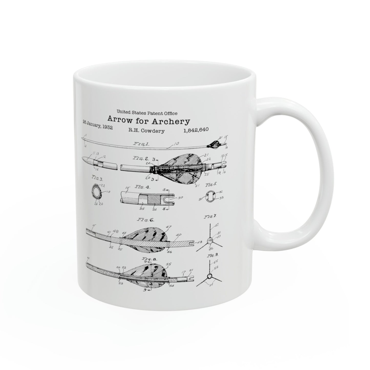 Archery arrow patent from the US Patent Office. Perfect gift for any archer archery lover sport sports gift archers arrows arrow design