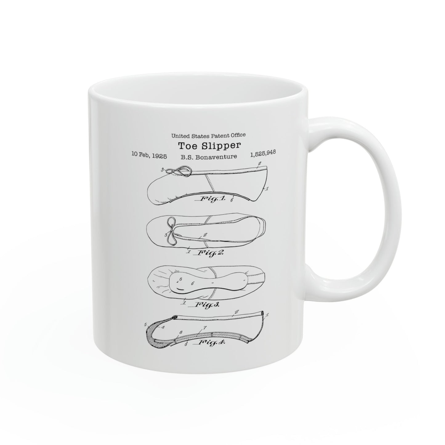 Ballet slipper shoe patent from the US Patent Office. Perfect gift for any ballet dancer dance lover dancing gift dances