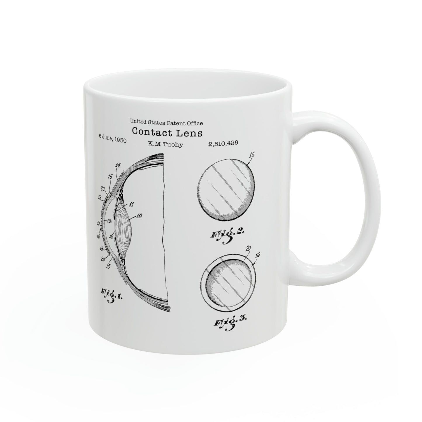 Contact lens patent from the US Patent Office. Perfect gift for any optician ophthalmologist eye health optical science doctor