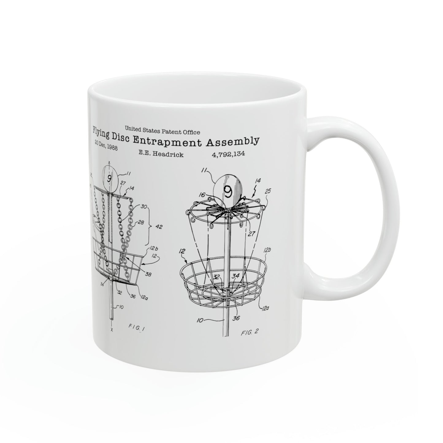 Disc golf goal target patent from the US Patent Office. Perfect gift for any disc golf player sports lover sport buff gift idea