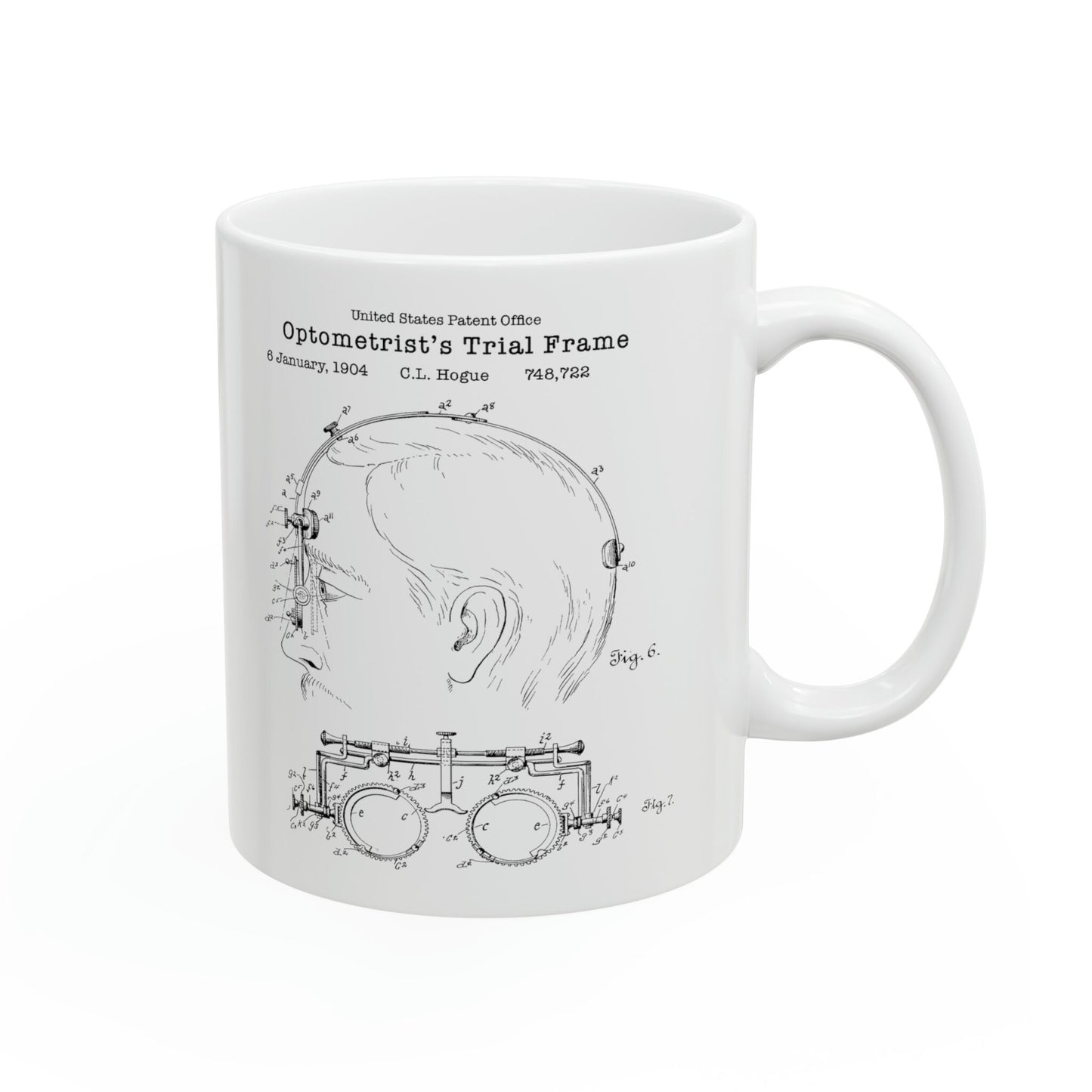 Antique optometrists frame patent design from the US Patent Office. Perfect gift for any optician optometry eyesight healthcare optical