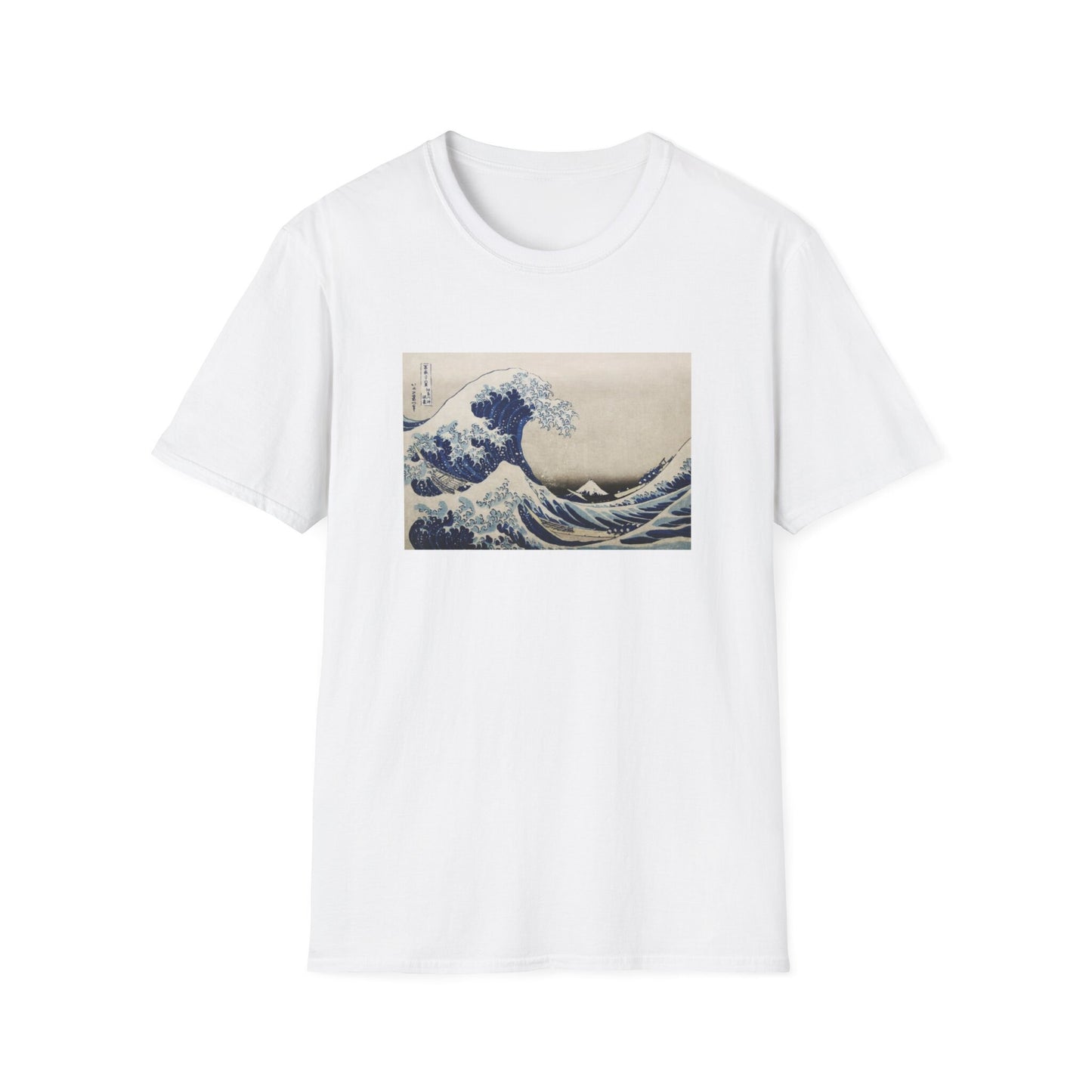 Great Wave off Kanagawa by Hokusai view of Mount Fuji T shirt from famous Japanese woodblock print