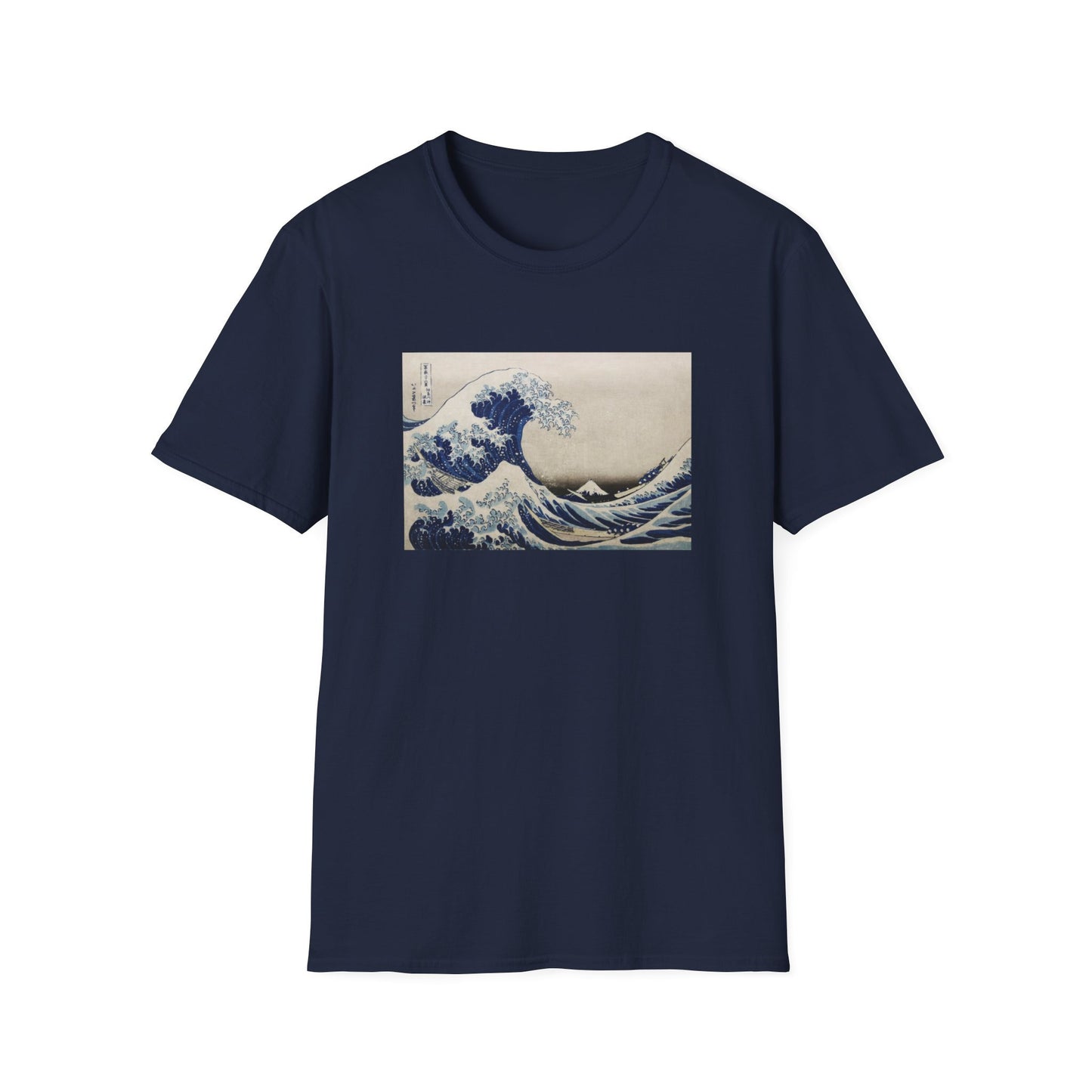 Great Wave off Kanagawa by Hokusai view of Mount Fuji T shirt from famous Japanese woodblock print