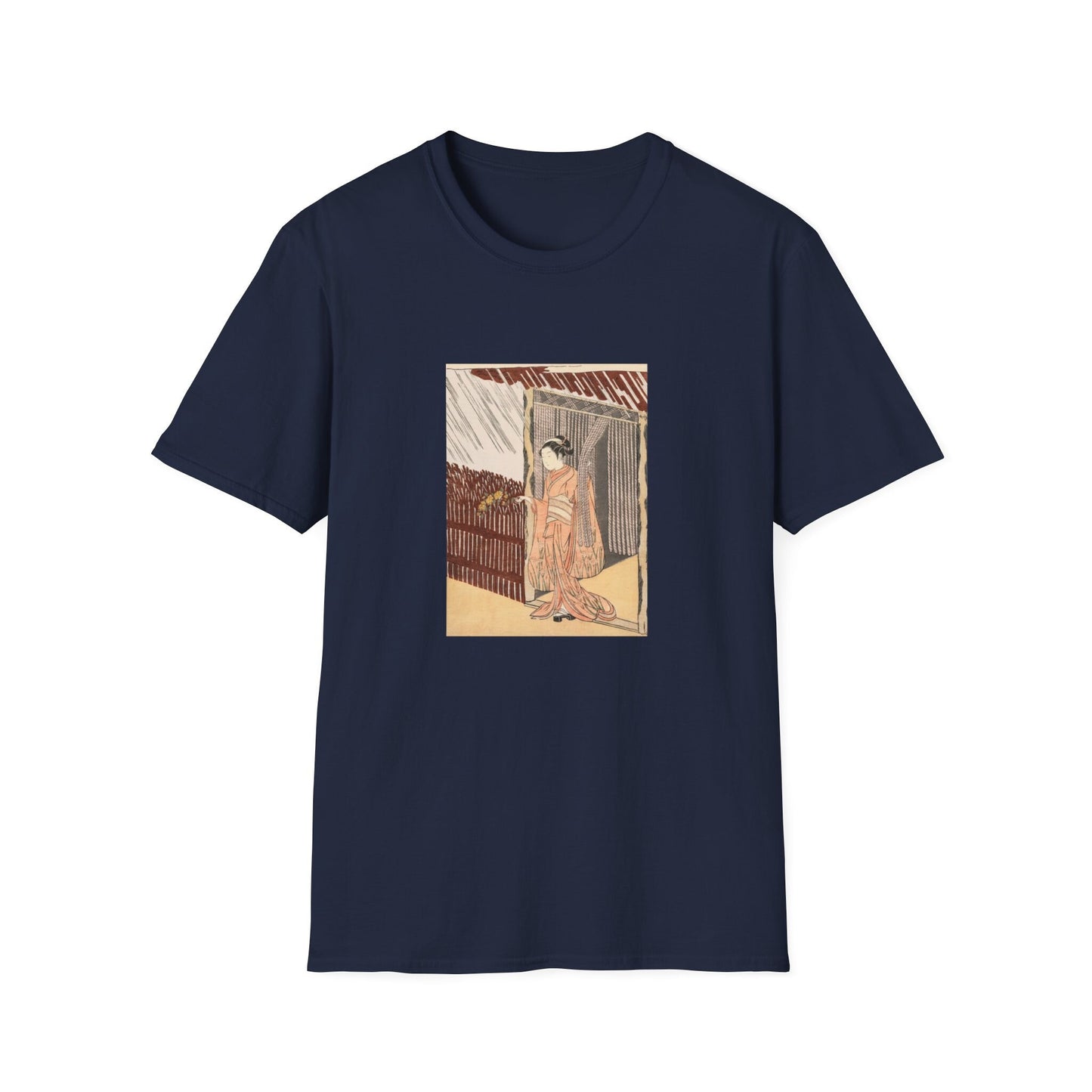 A Girl Dressing in Pink by Suzuki Harunobu , Japanese woodblock print T shirt