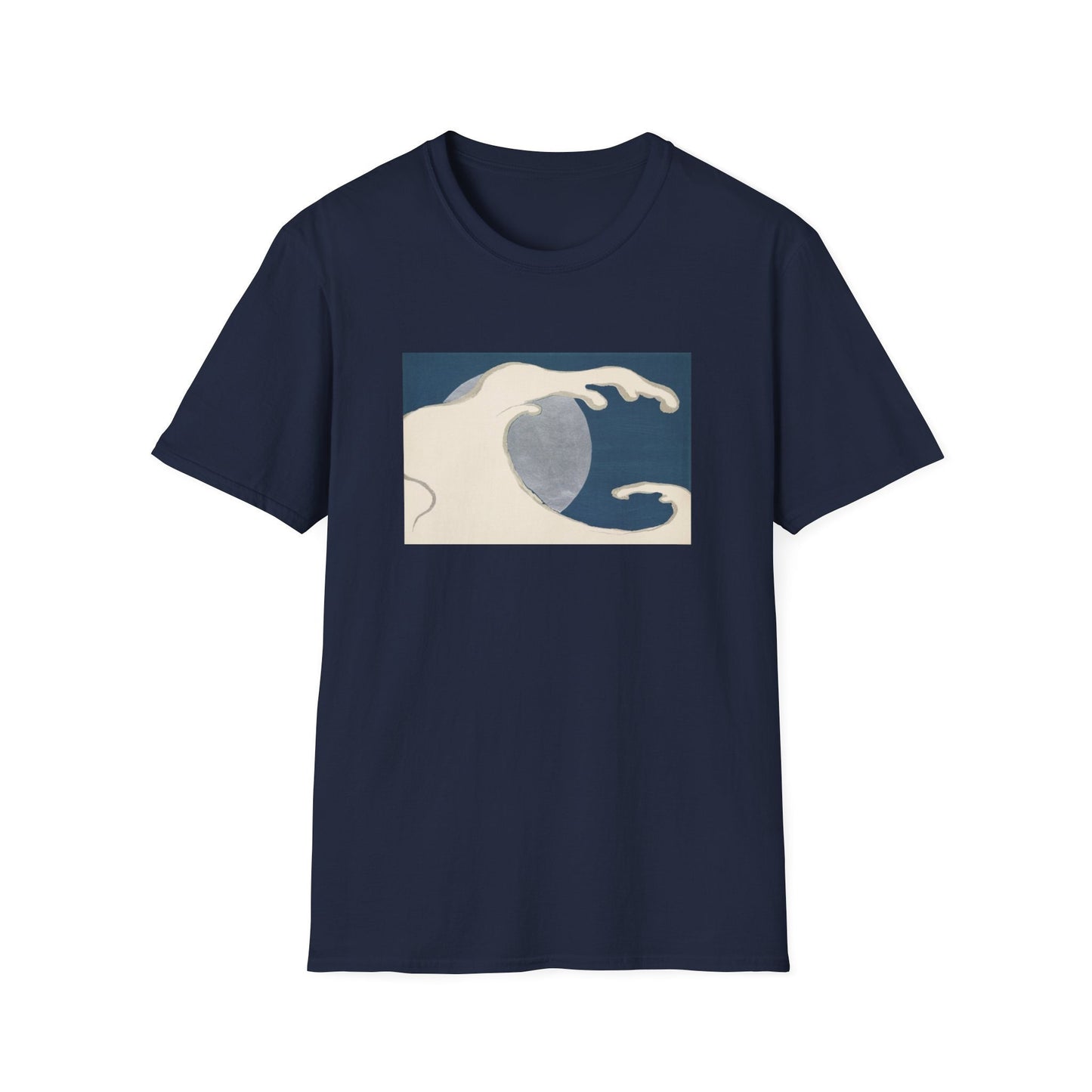 Kamisaka Sekka artist; Waves and sun from Momoyogusa Flowers of a Hundred Generations T shirt from famous Japanese woodblock print