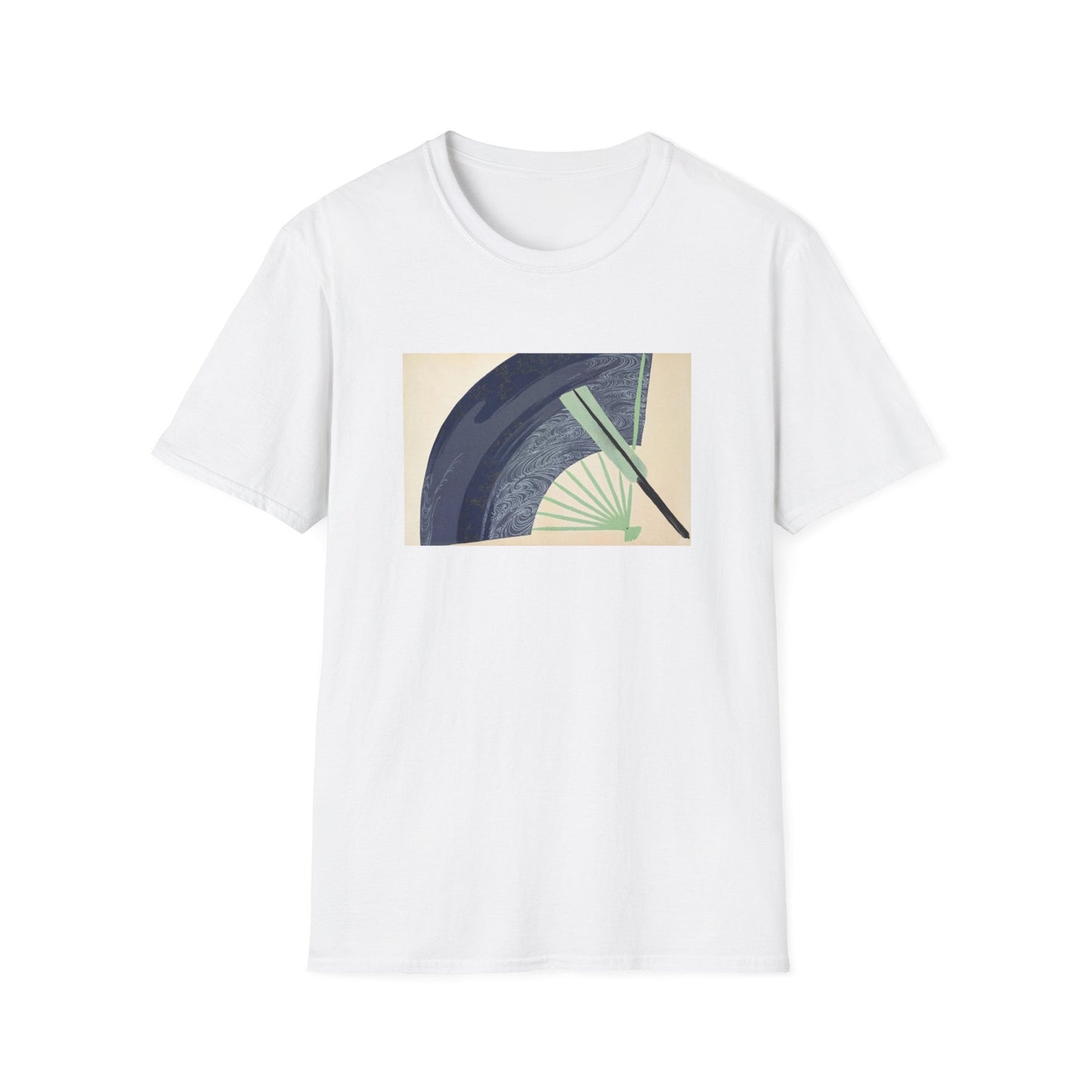 Kamisaka Sekka artist; Fan from Momoyogusa Flowers of a Hundred Generations T shirt from famous Japanese woodblock print