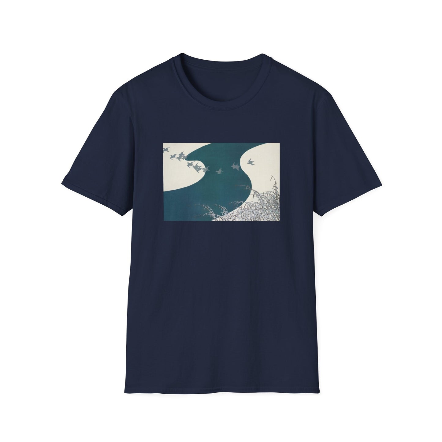 Kamisaka Sekka; Birds from Momoyogusa Flowers of a Hundred Generations T shirt from famous Japanese woodblock print