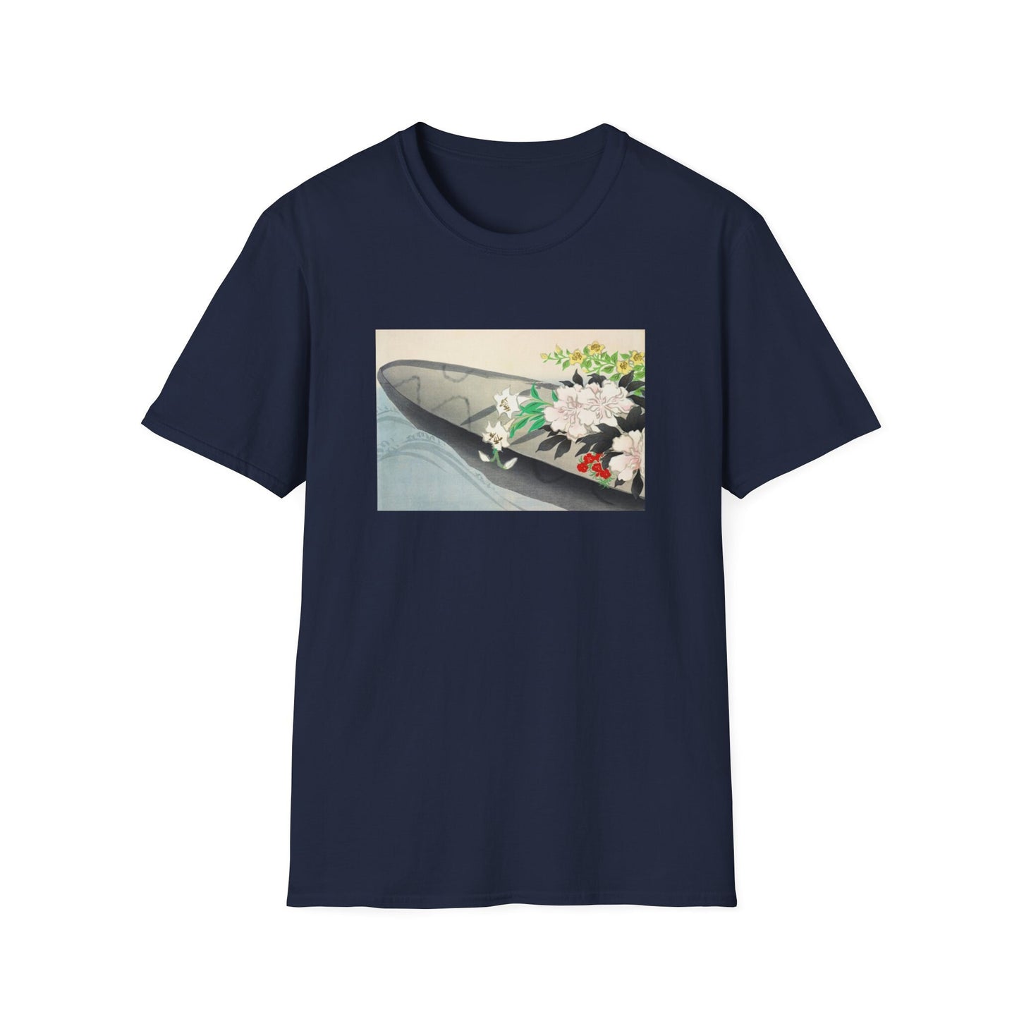 Kamisaka Sekka artist; Flower boat from Momoyogusa Flowers of a Hundred Generations T shirt from famous Japanese woodblock print