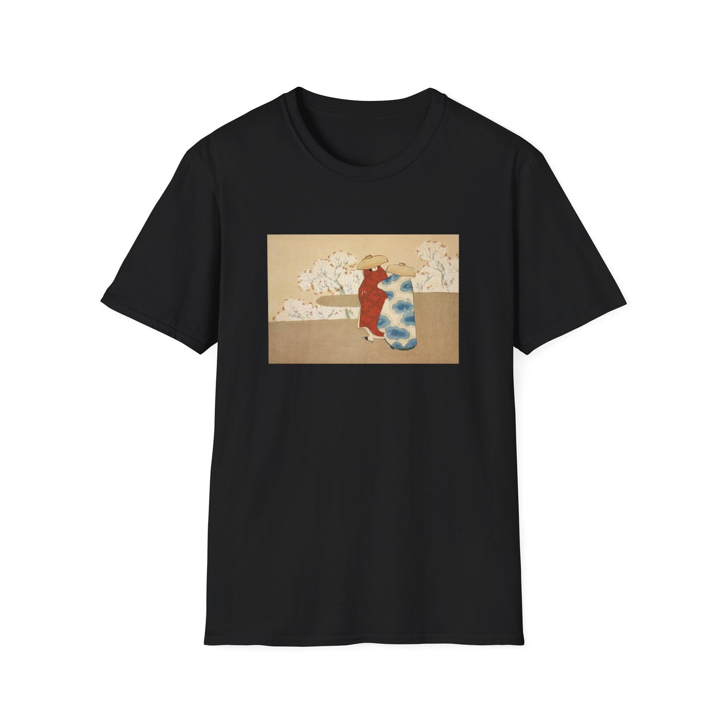 Kamisaka Sekka artist; Hanami season from Momoyogusa Flowers of a Hundred Generations T shirt from famous Japanese woodblock print