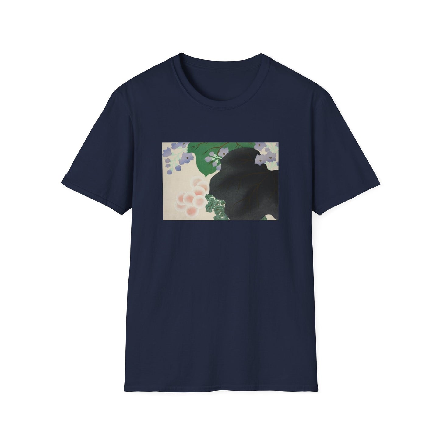 Kamisaka Sekka artist; Flowers and leaves from Momoyogusa Flowers of a Hundred Generations T shirt from famous Japanese woodblock print