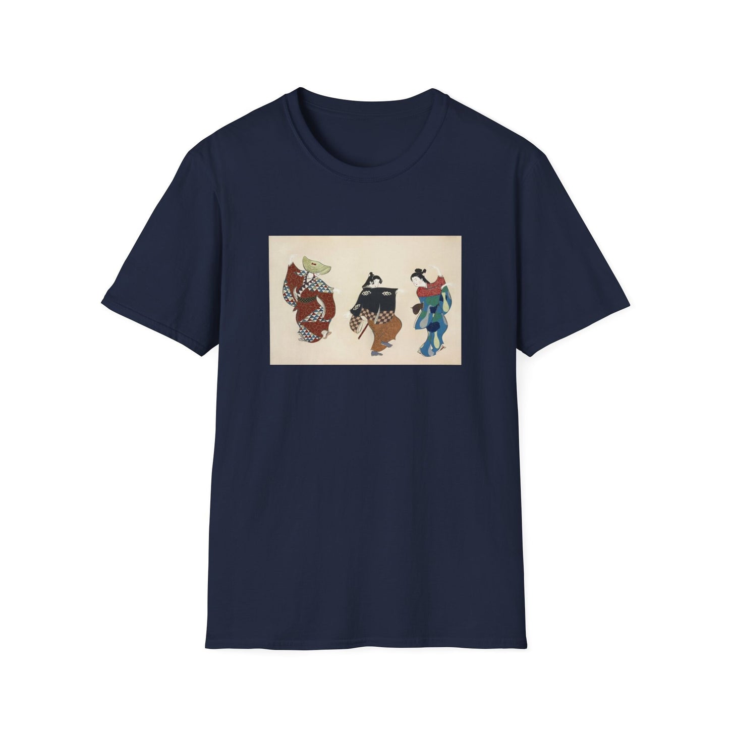 Kamisaka Sekka artist; Dancers from Momoyogusa Flowers of a Hundred Generations T shirt from famous Japanese woodblock print