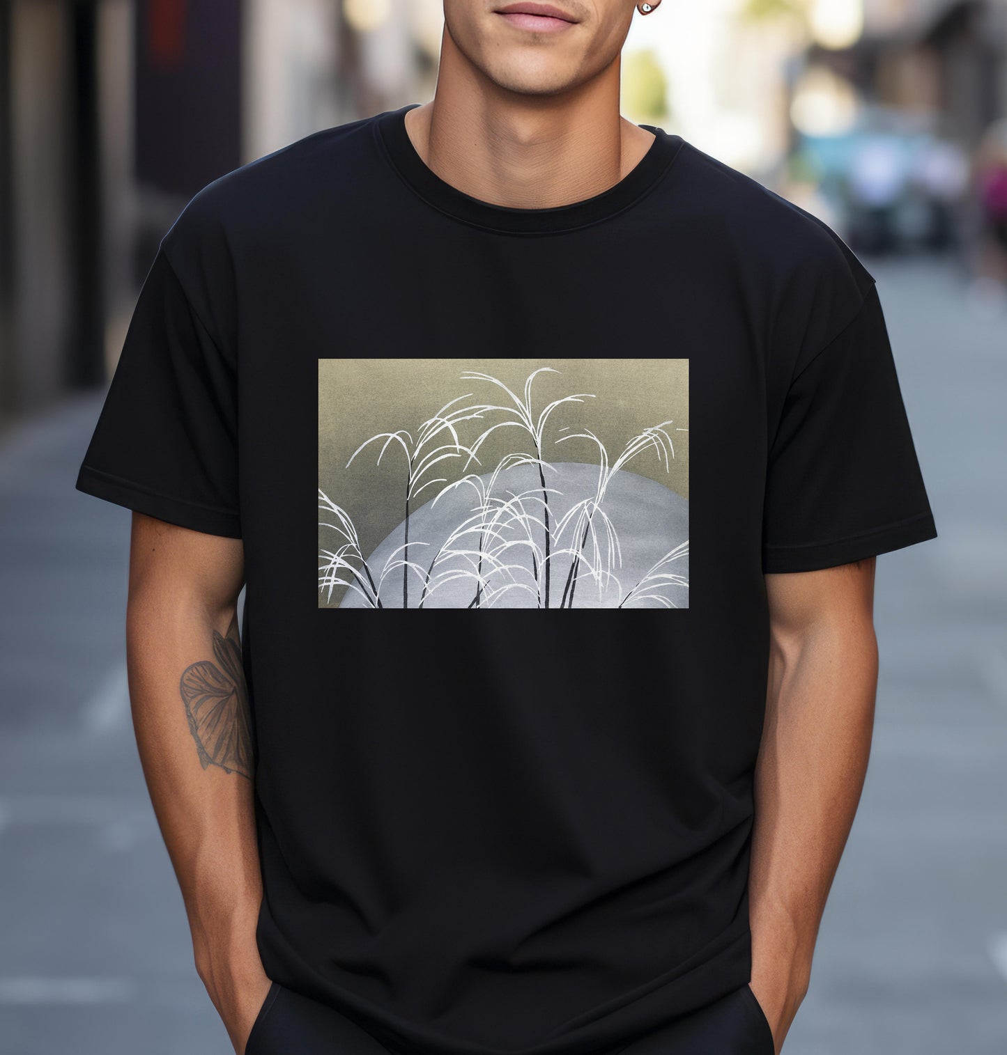 Kamisaka Sekka artist; Frost from Momoyogusa Flowers of a Hundred Generations T shirt from famous Japanese woodblock print